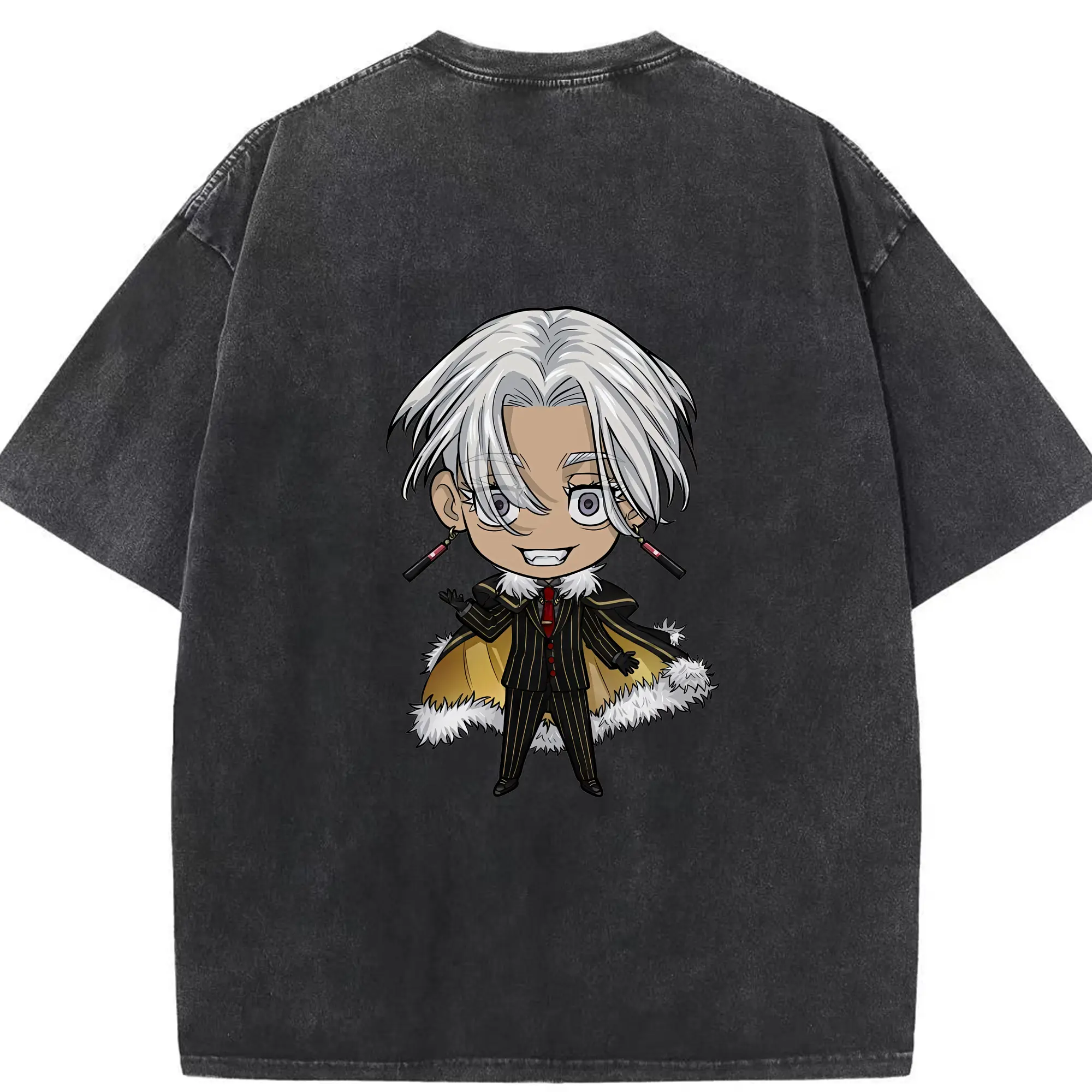 東京リベンジャーズ グッズ,黒川イザナ - 綿100％ ヴィンテージ風 半袖Tシャツ ・ 背面プリント ・ 柔らか肌触り ・ 通気性 快適 ・ スポーツ カジュアル 外出用