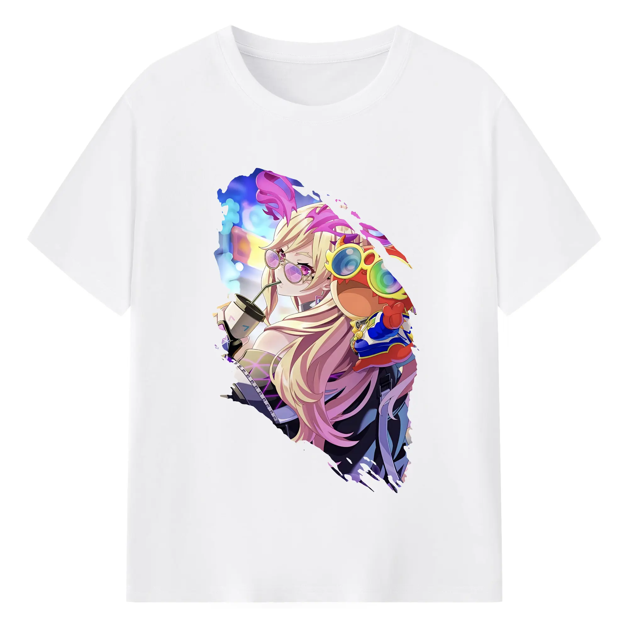 モンスト グッズ,ルシファー - 綿100％ 半袖Tシャツ ・ フロントプリント ・ 快適 通気性 ・ 日常使い 散歩 スポーツ用