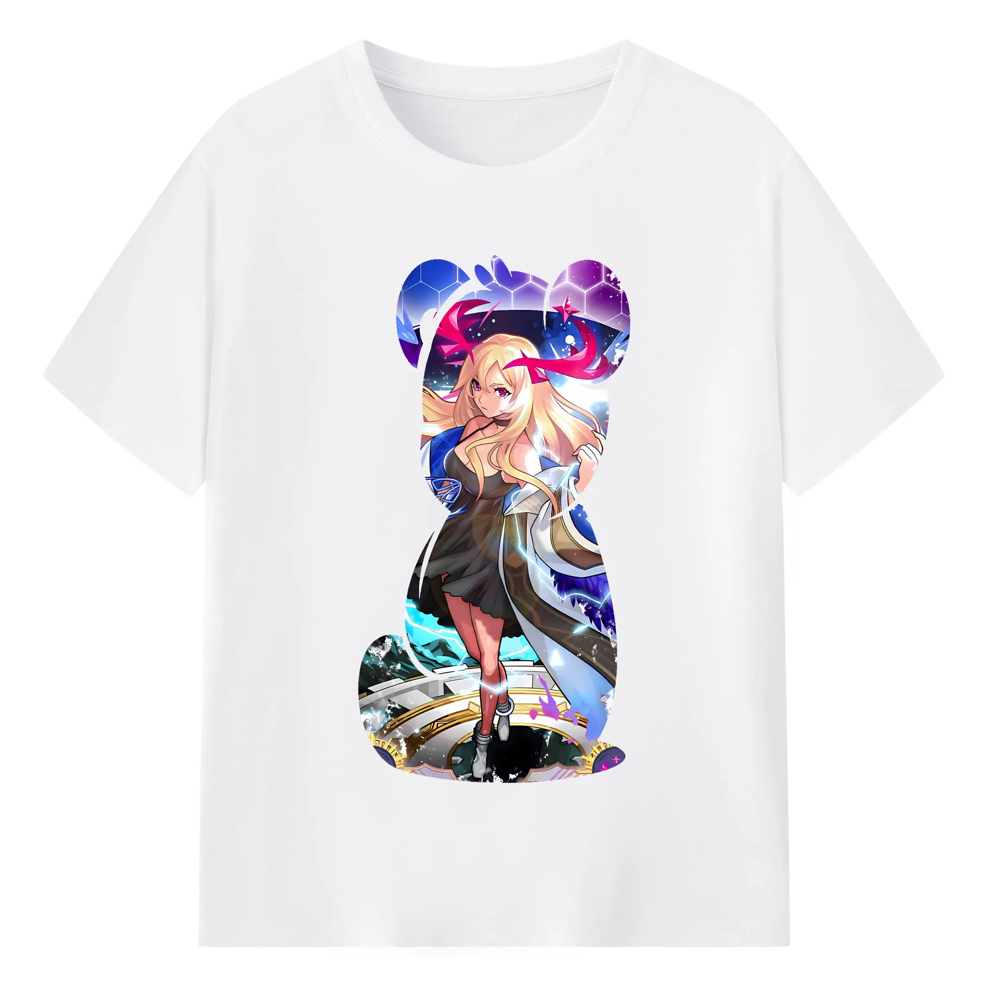 モンスト グッズ,ルシファー - 綿100％ 半袖Tシャツ ・ フロントプリント ・ 快適 通気性 ・ 日常使い 散歩 スポーツ用