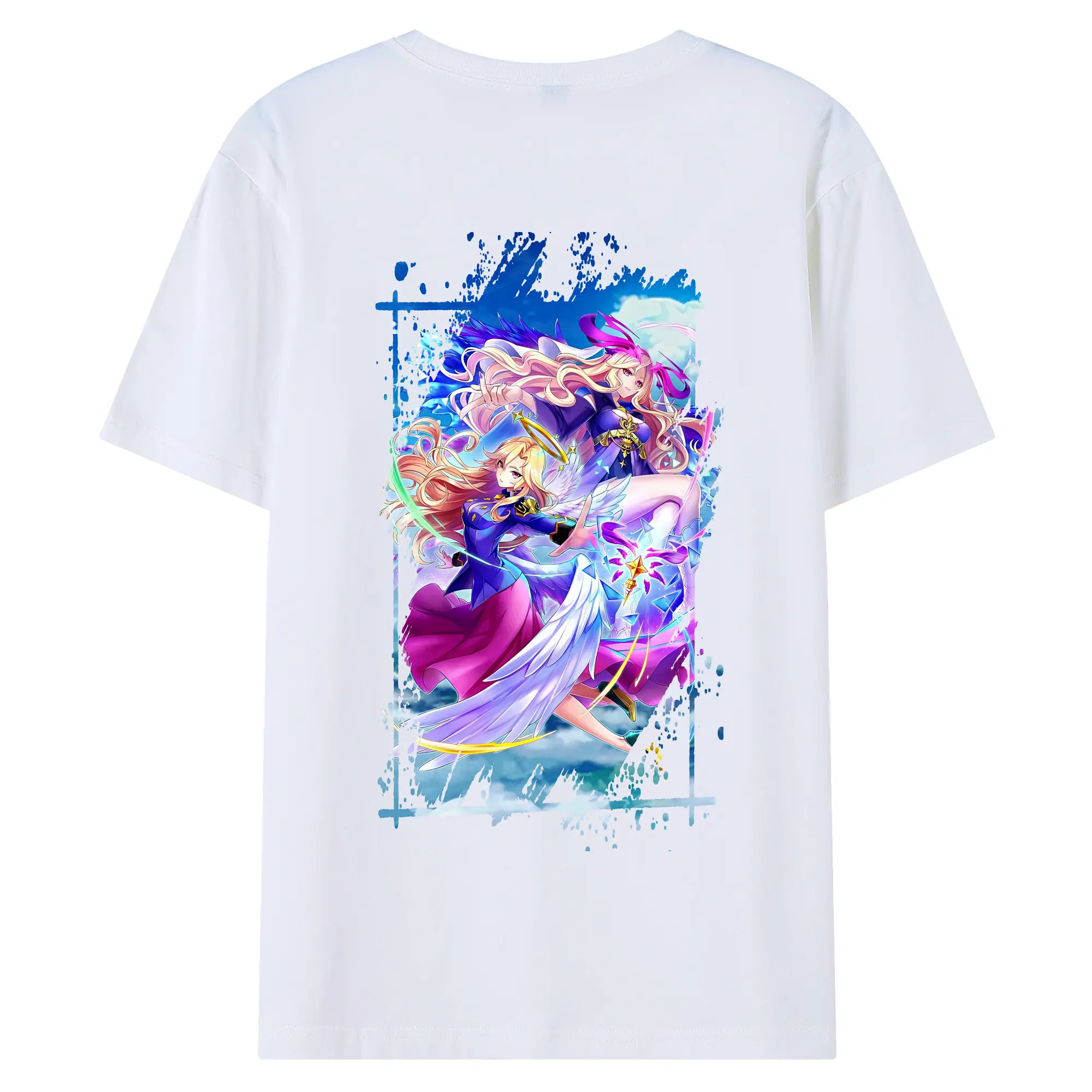 モンスト グッズ,ルシファー - 綿100％ 半袖Tシャツ ・ バックプリント ・ 快適 通気性 ・ 日常使い 散歩 スポーツ用