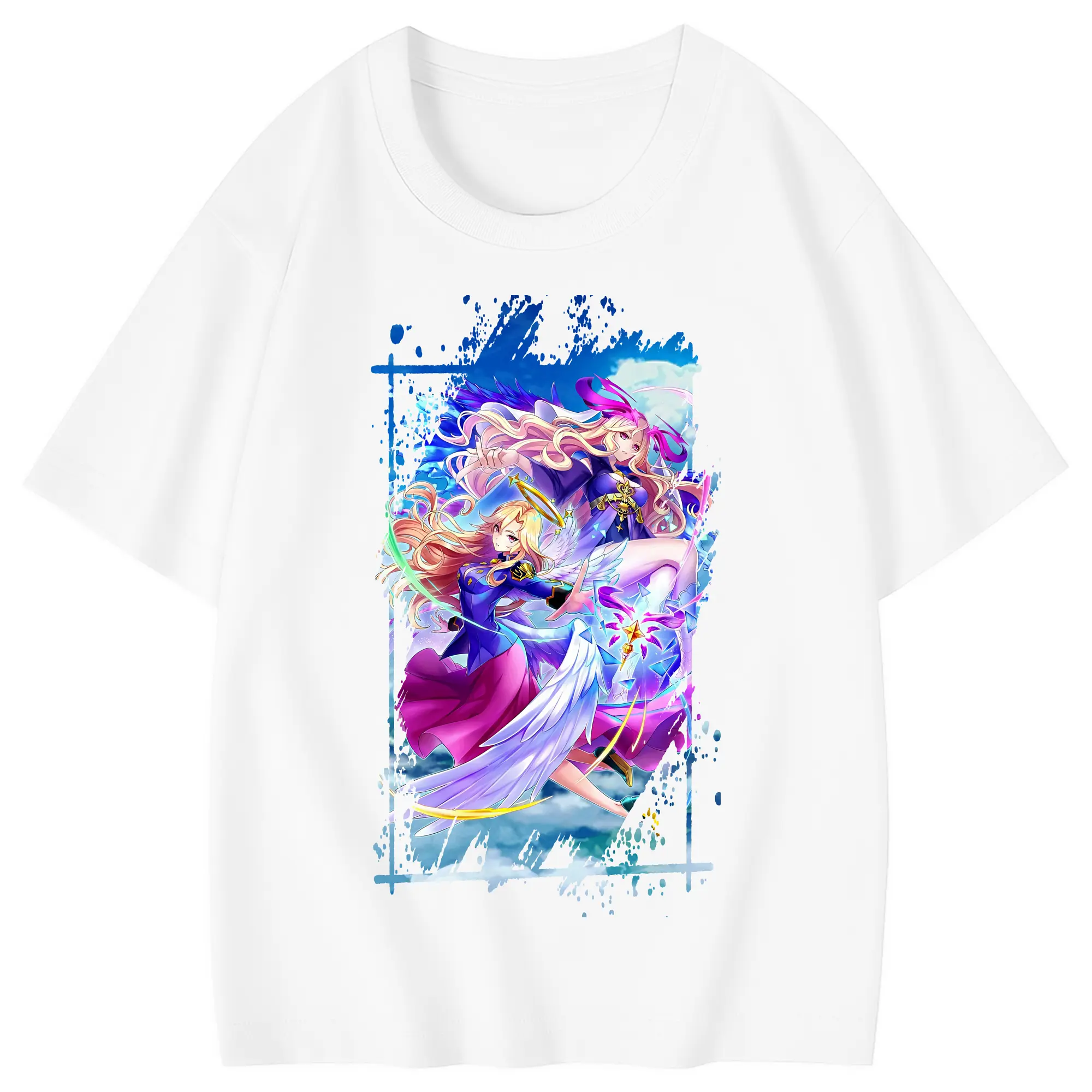 モンスト グッズ,ルシファー - 綿100％ キッズTシャツ ・ フロントプリント ・ 快適 通気性 ・ スポーツ カジュアル 散歩用