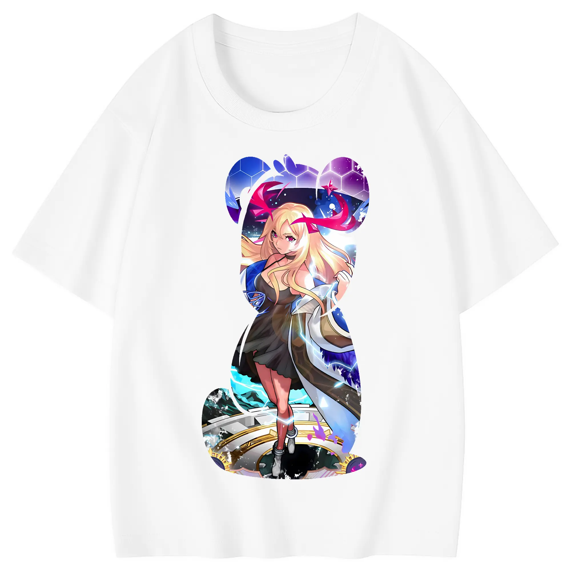 モンスト グッズ,ルシファー - 綿100％ キッズTシャツ ・ フロントプリント ・ 快適 通気性 ・ スポーツ カジュアル 散歩用