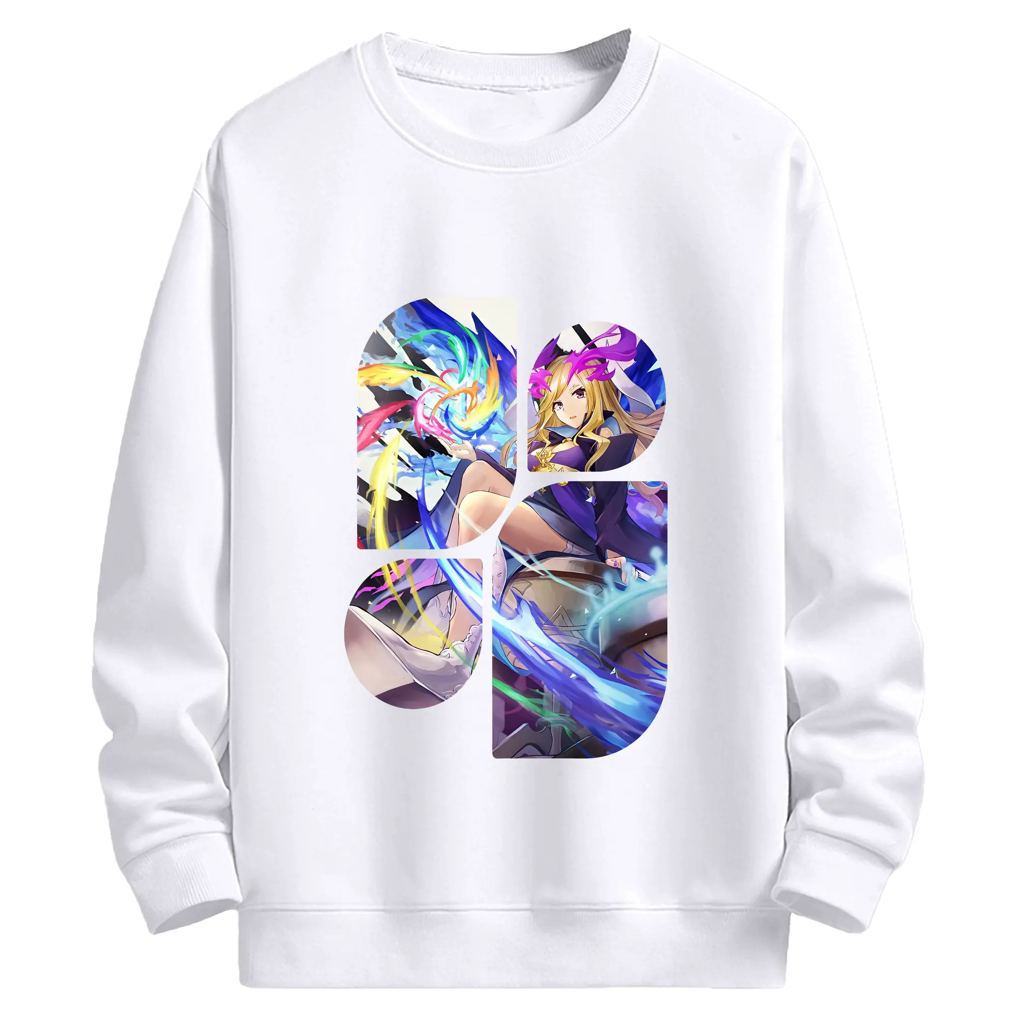 モンスト グッズ,ルシファー - 高品質 クルーネック スウェット ・ コットン59％ ポリエステル41％ ・ ユニセックス 長袖 トレーナー ・ カジュアル デイリー スポーツ 散歩用