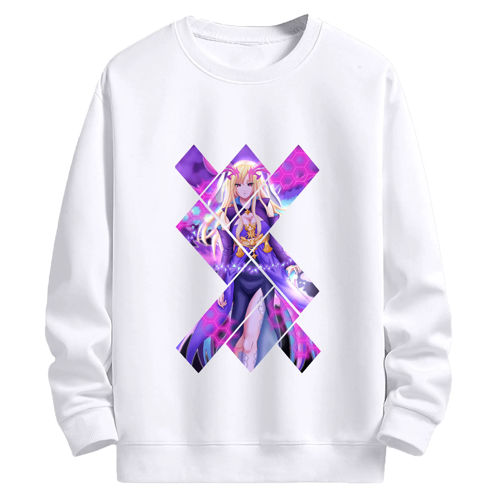 モンスト グッズ,ルシファー - 高品質 クルーネック スウェット ・ コットン59％ ポリエステル41％ ・ ユニセックス 長袖 トレーナー ・ カジュアル デイリー スポーツ 散歩用