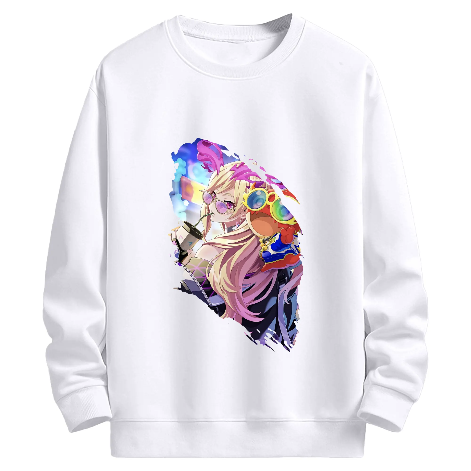 モンスト グッズ,ルシファー - 高品質 クルーネック スウェット ・ コットン59％ ポリエステル41％ ・ ユニセックス 長袖 トレーナー ・ カジュアル デイリー スポーツ 散歩用