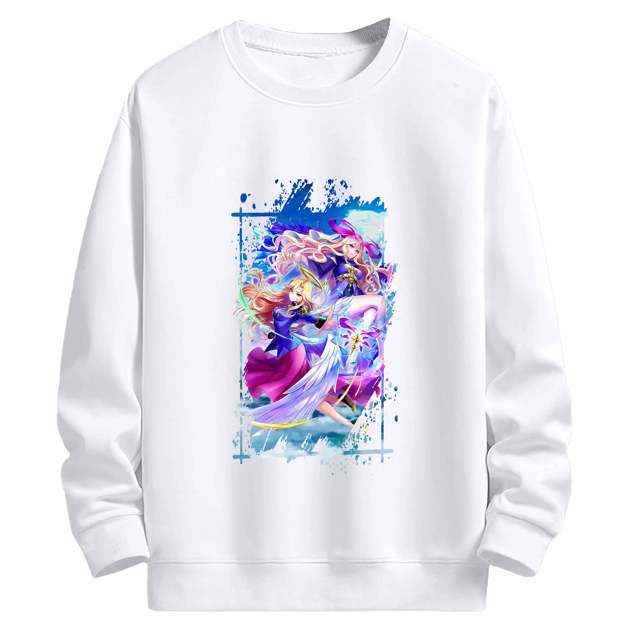 モンスト グッズ,ルシファー - 高品質 クルーネック スウェット ・ コットン59％ ポリエステル41％ ・ ユニセックス 長袖 トレーナー ・ カジュアル デイリー スポーツ 散歩用