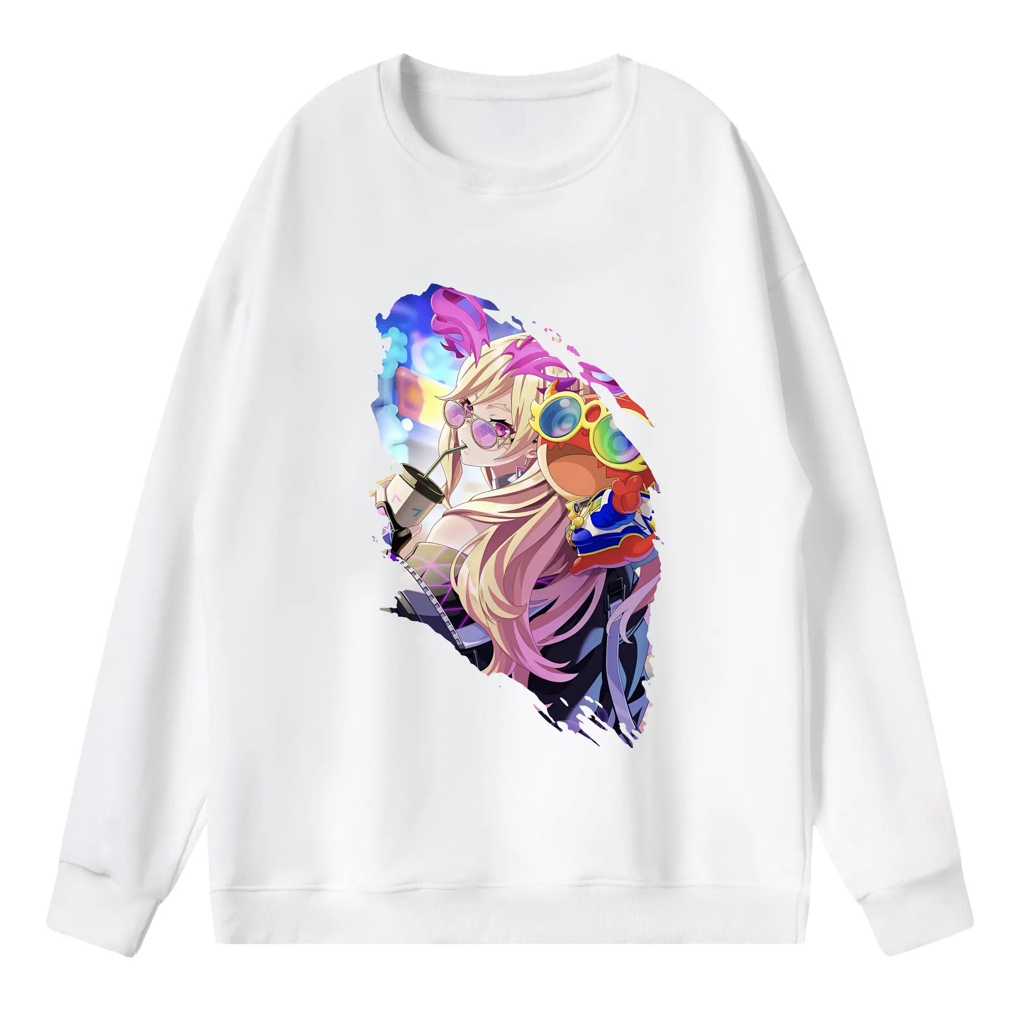 モンスト グッズ,ルシファー - 薄手 クルーネック スウェット 裏毛260g · ポリエステル 春秋向け カジュアル 男女兼用 · トレーナー デイリー スポーツ 散歩に最適