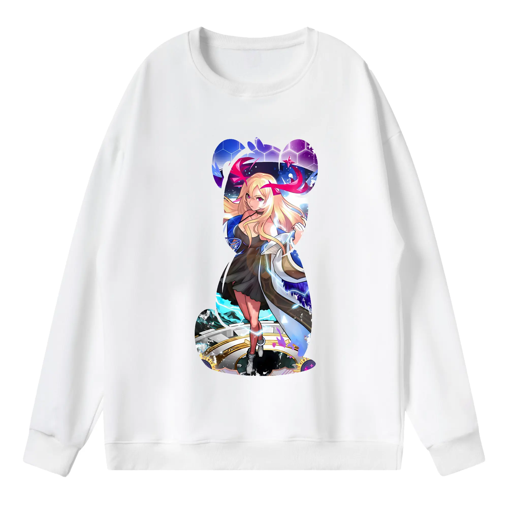 モンスト グッズ,ルシファー - 薄手 クルーネック スウェット 裏毛260g · ポリエステル 春秋向け カジュアル 男女兼用 · トレーナー デイリー スポーツ 散歩に最適