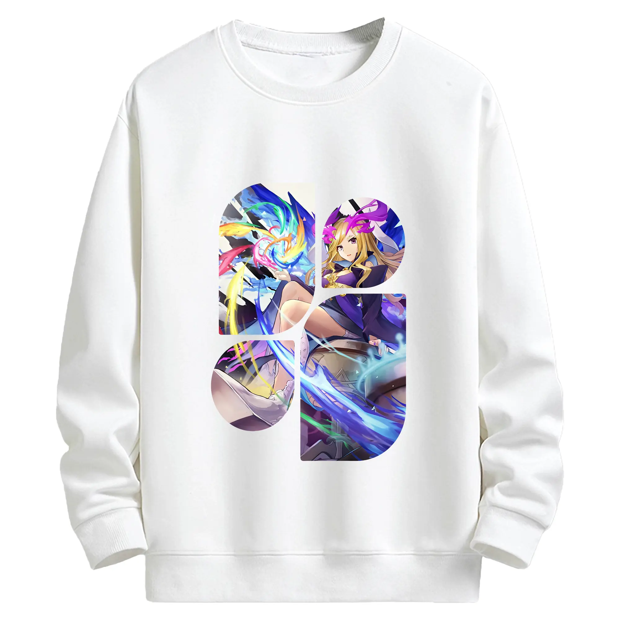 モンスト グッズ,ルシファー - キッズ クルーネックスウェットシャツ ・ フロントプリント ・ 綿80％ ポリエステル20％ ・ 快適 通学 スポーツ 日常使い お散歩用