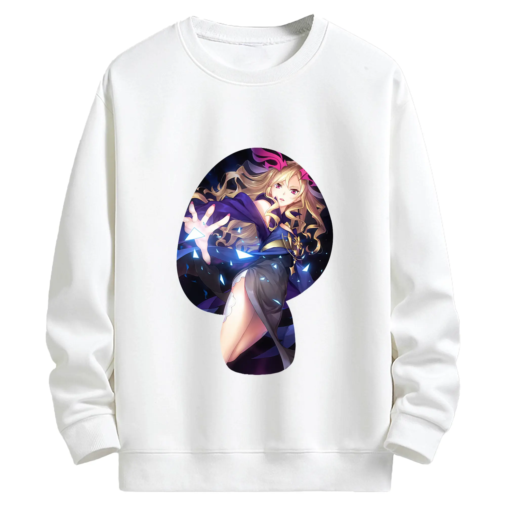 モンスト グッズ,ルシファー - キッズ クルーネックスウェットシャツ ・ フロントプリント ・ 綿80％ ポリエステル20％ ・ 快適 通学 スポーツ 日常使い お散歩用