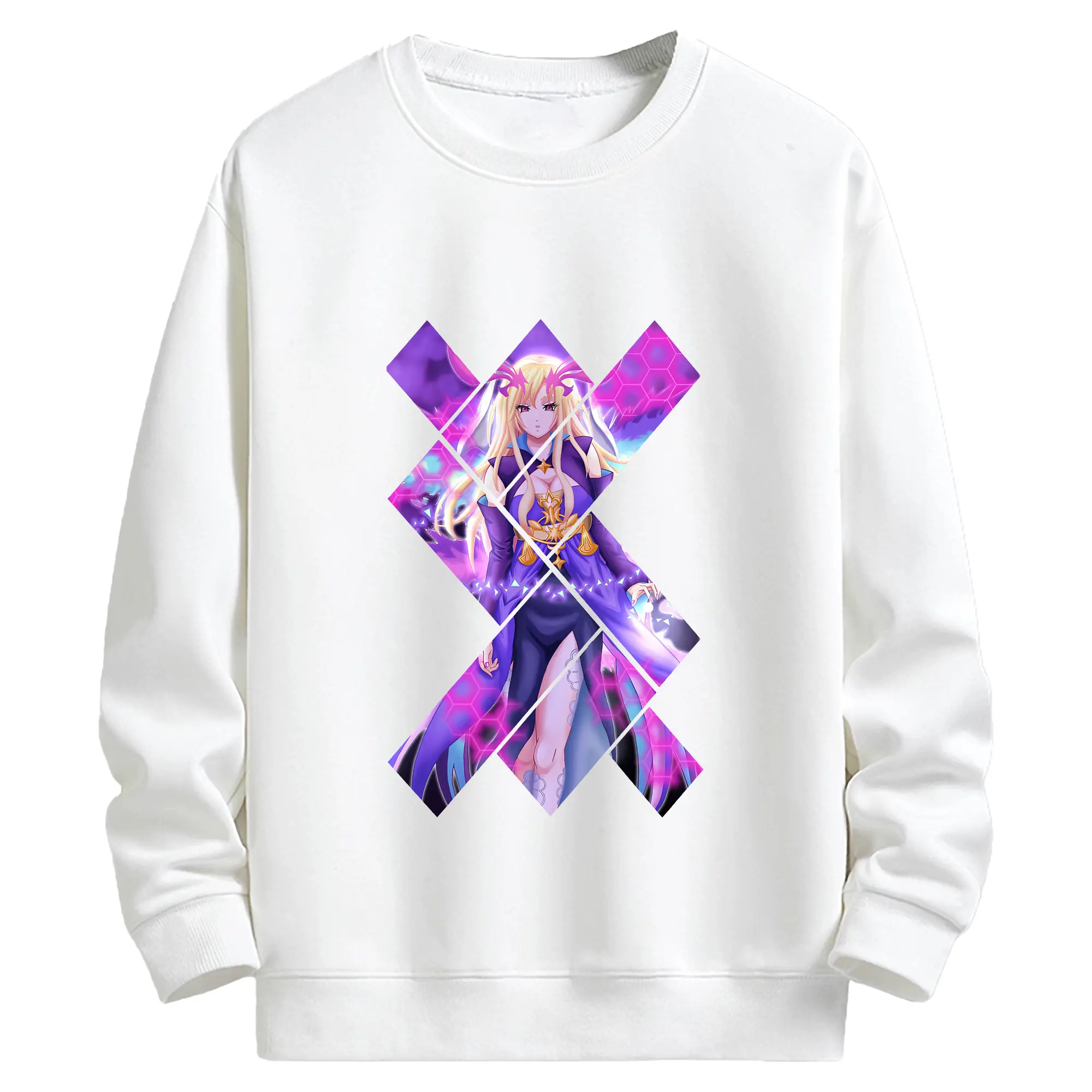 モンスト グッズ,ルシファー - キッズ クルーネックスウェットシャツ ・ フロントプリント ・ 綿80％ ポリエステル20％ ・ 快適 通学 スポーツ 日常使い お散歩用