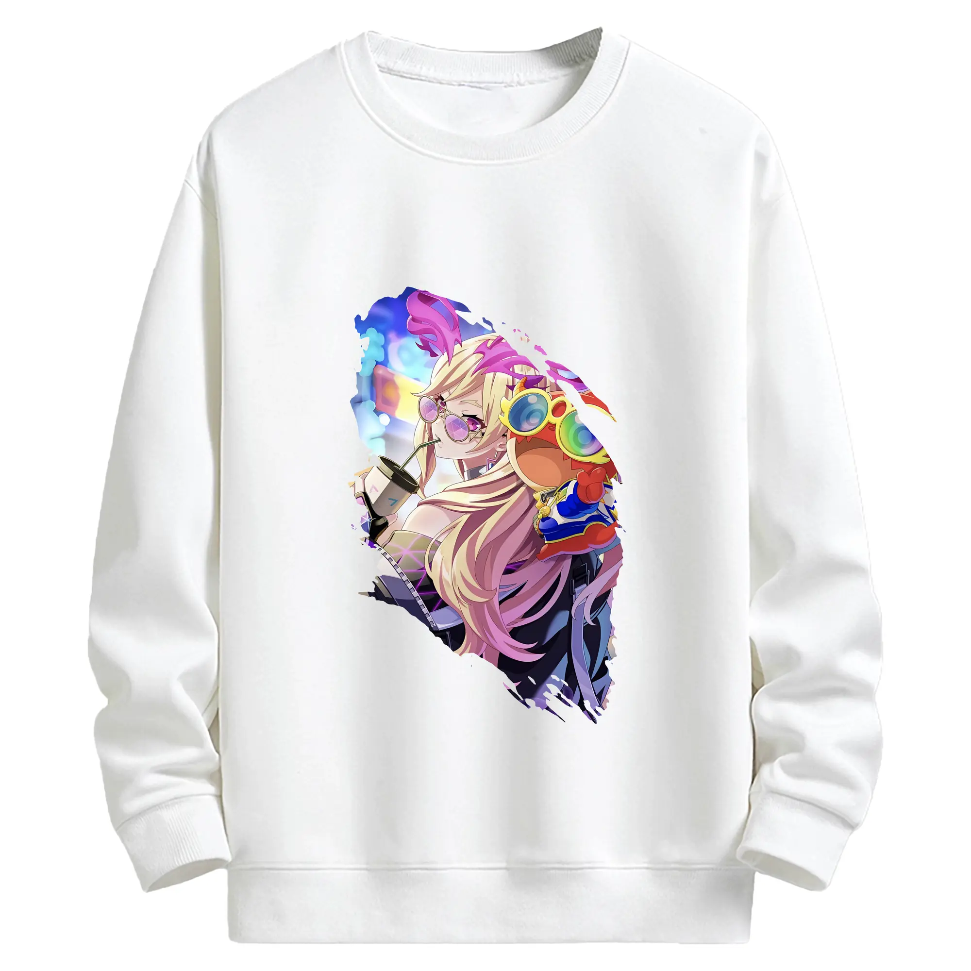 モンスト グッズ,ルシファー - キッズ クルーネックスウェットシャツ ・ フロントプリント ・ 綿80％ ポリエステル20％ ・ 快適 通学 スポーツ 日常使い お散歩用