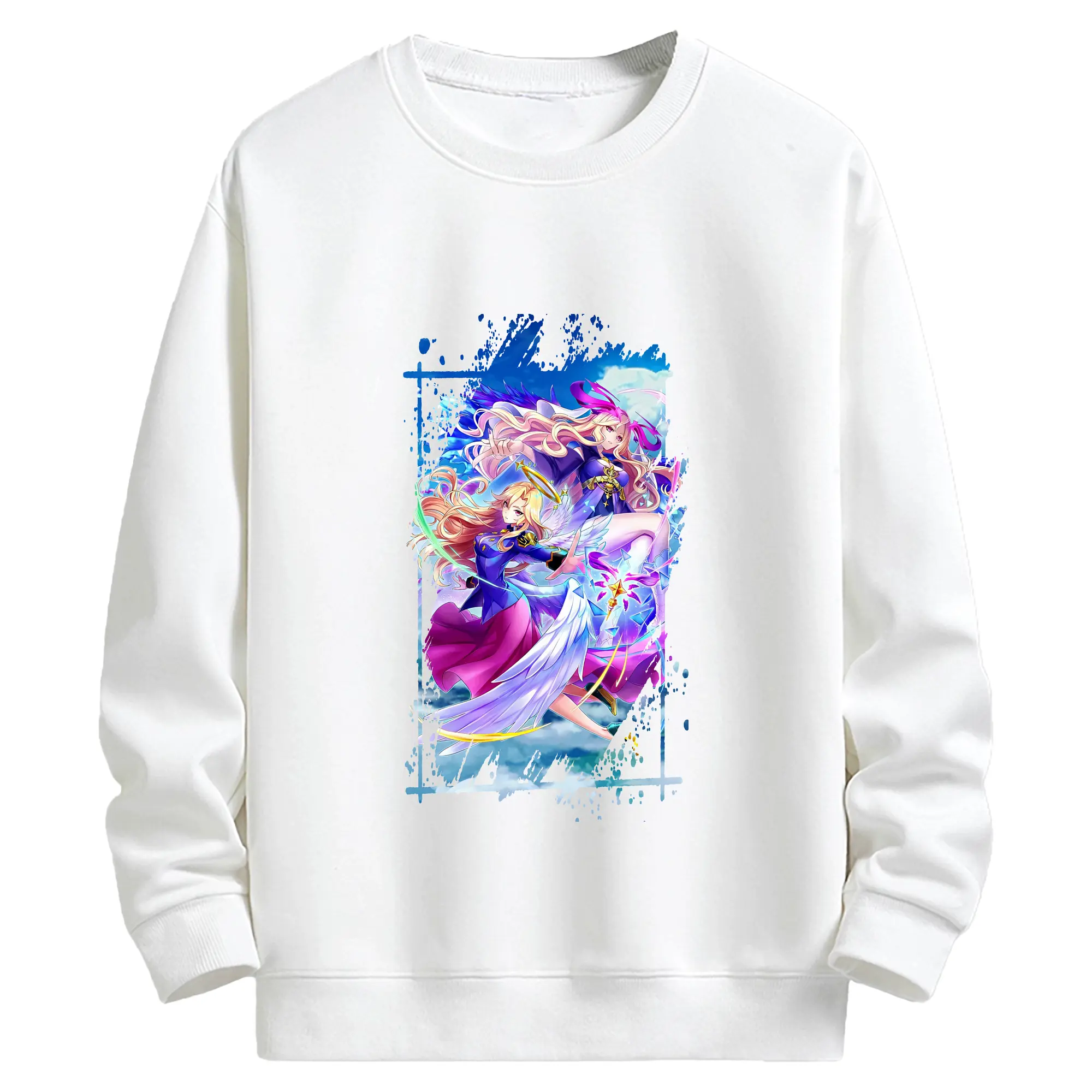 モンスト グッズ,ルシファー - キッズ クルーネックスウェットシャツ ・ フロントプリント ・ 綿80％ ポリエステル20％ ・ 快適 通学 スポーツ 日常使い お散歩用