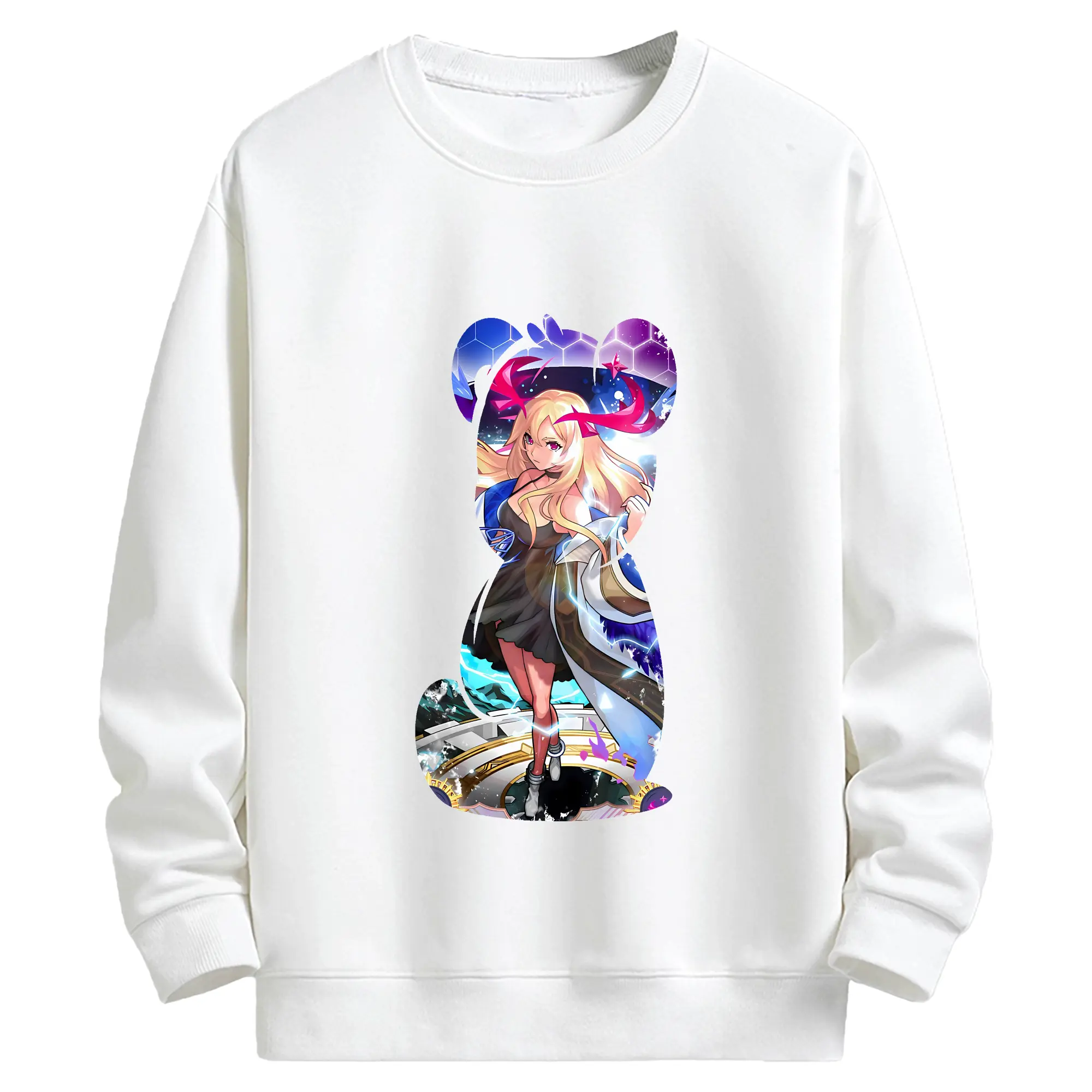 モンスト グッズ,ルシファー - キッズ クルーネックスウェットシャツ ・ フロントプリント ・ 綿80％ ポリエステル20％ ・ 快適 通学 スポーツ 日常使い お散歩用