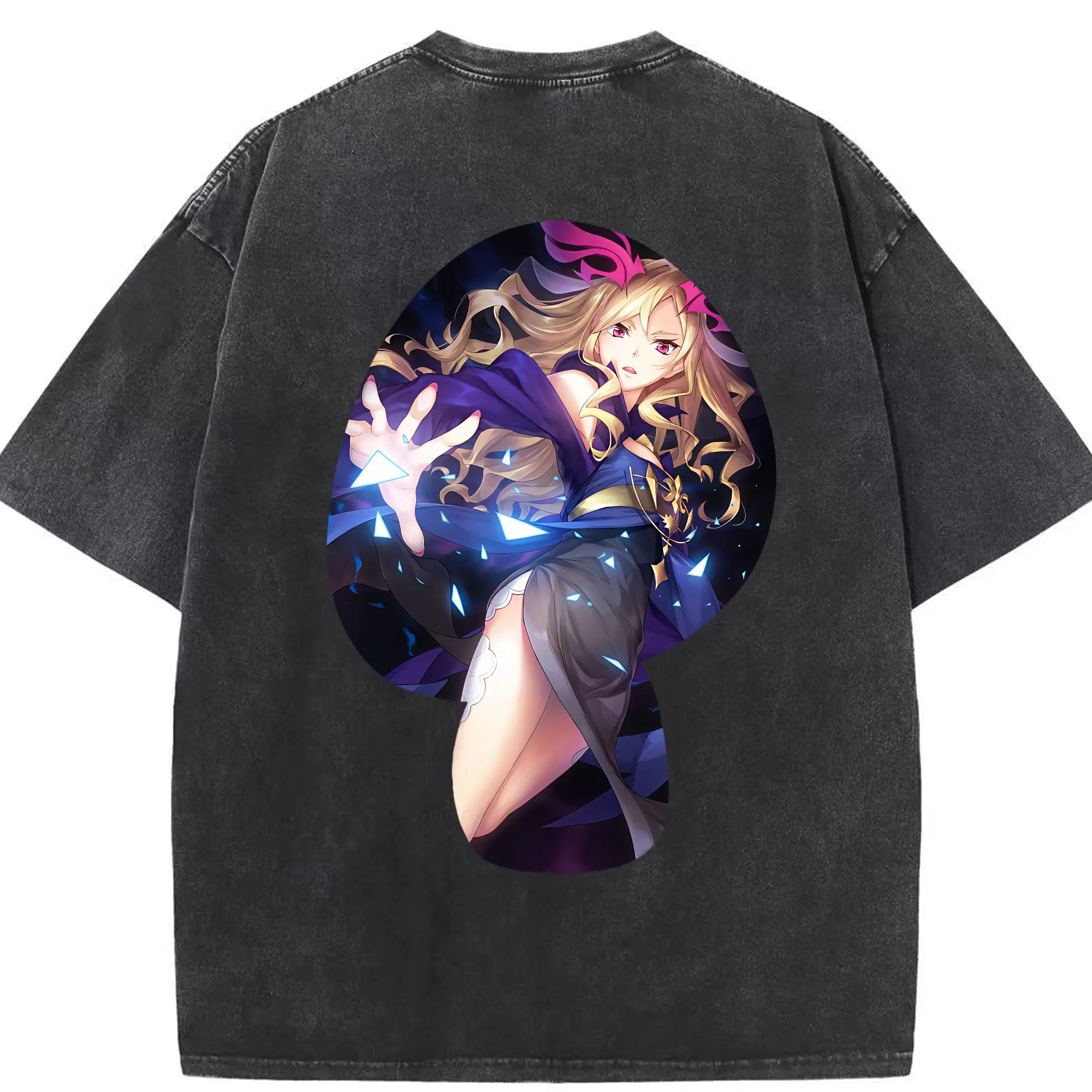 モンスト グッズ,ルシファー - 綿100％ ヴィンテージ風 半袖Tシャツ ・ 背面プリント ・ 柔らか肌触り ・ 通気性 快適 ・ スポーツ カジュアル 外出用