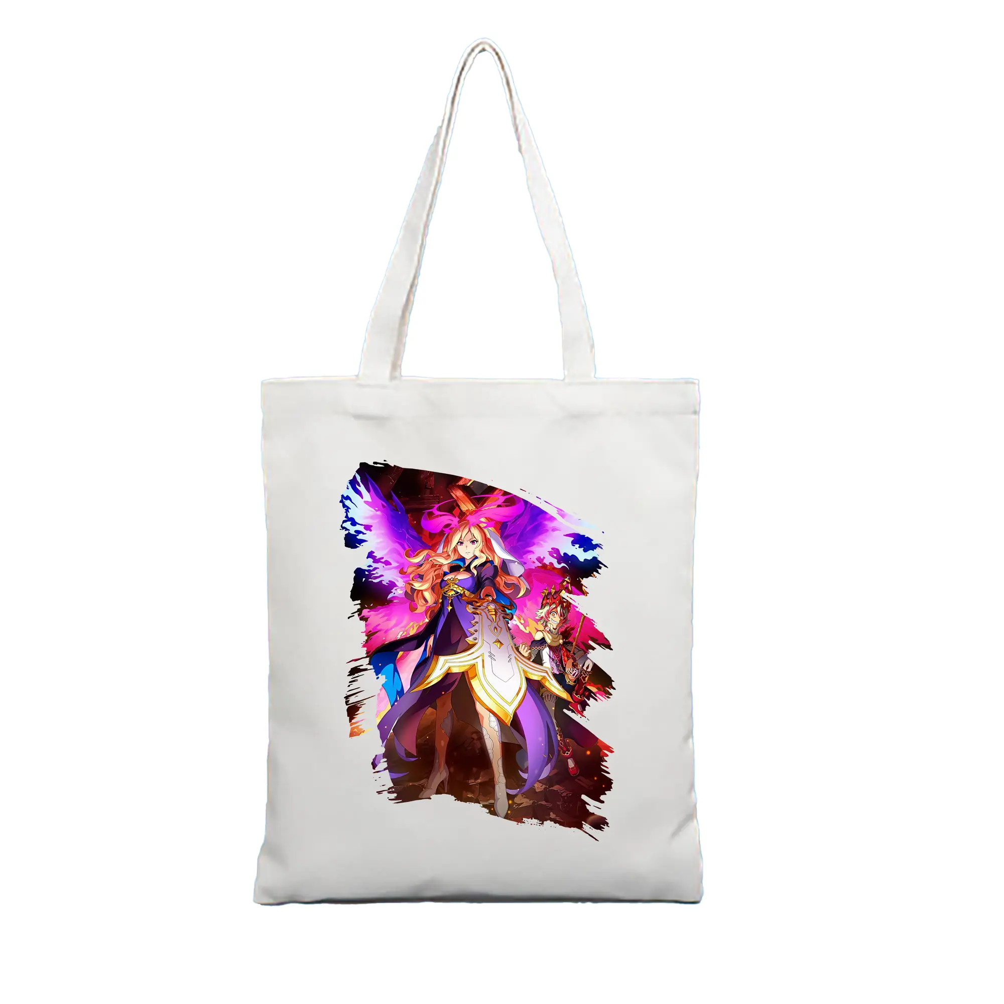 モンスト グッズ,ルシファー - 縦型キャンバス手提げバッグ（トートバッグ） ・ キャンバス素材 ・ ショッピング用 ・ 軽量 丈夫 お手入れ簡単