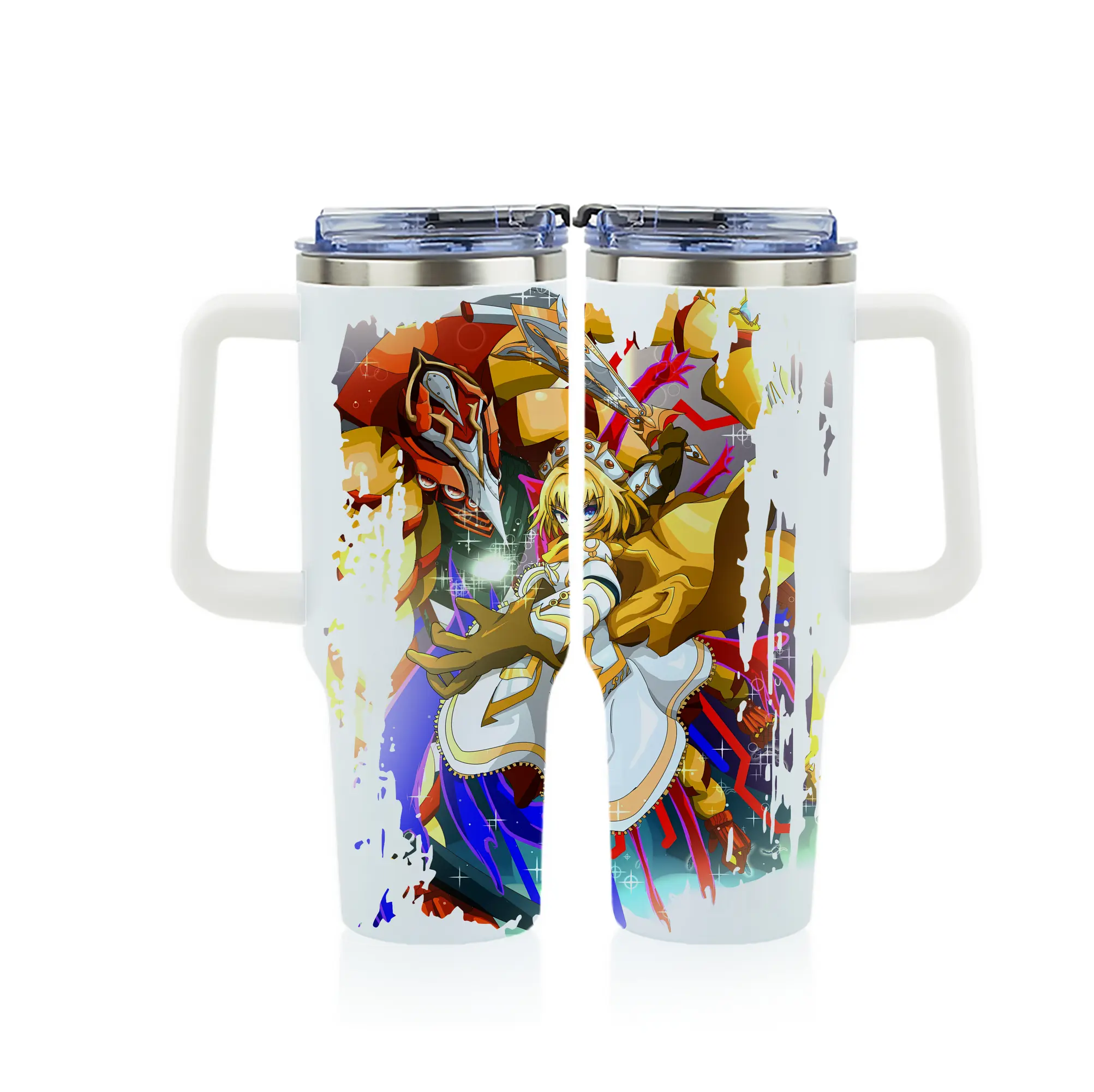 モンスト グッズ,アーサー - 1200mL フルプリント車用タンブラー ・ 304ステンレス 内側 ・ 201ステンレス 外側 ・ 保温 保冷 ・ 通勤 ドライブ アウトドア用