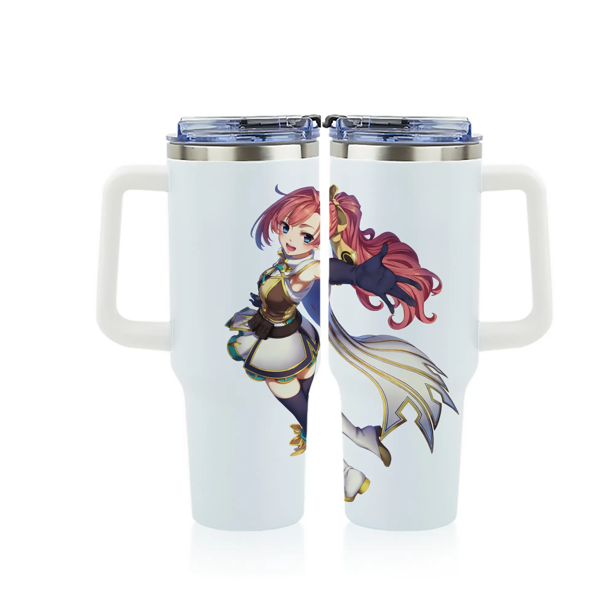 モンスト グッズ,ソロモン - 1200mL フルプリント車用タンブラー ・ 304ステンレス 内側 ・ 201ステンレス 外側 ・ 保温 保冷 ・ 通勤 ドライブ アウトドア用