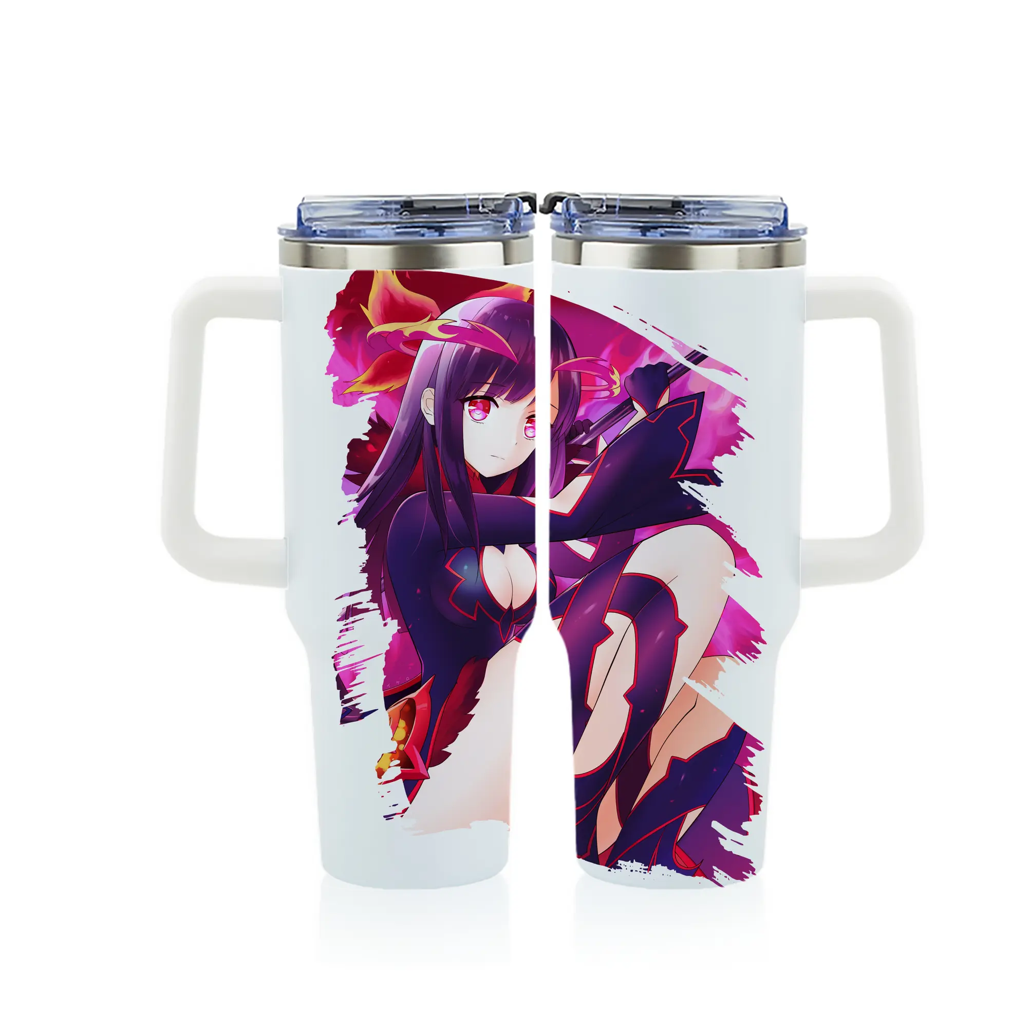 モンスト グッズ,マナ - 1200mL フルプリント車用タンブラー ・ 304ステンレス 内側 ・ 201ステンレス 外側 ・ 保温 保冷 ・ 通勤 ドライブ アウトドア用