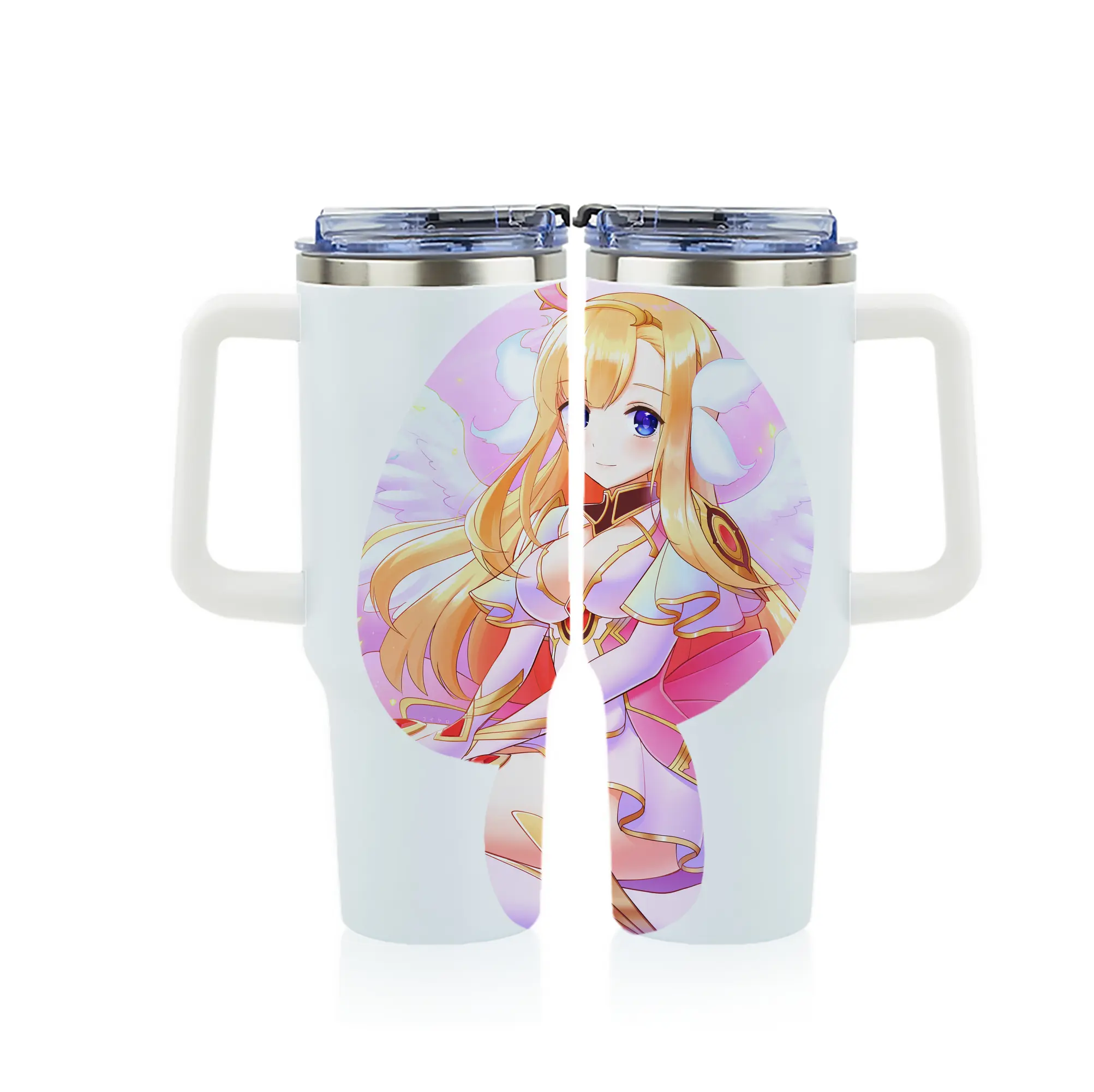 モンスト グッズ,マナ - 1200mL フルプリント車用タンブラー ・ 304ステンレス 内側 ・ 201ステンレス 外側 ・ 保温 保冷 ・ 通勤 ドライブ アウトドア用