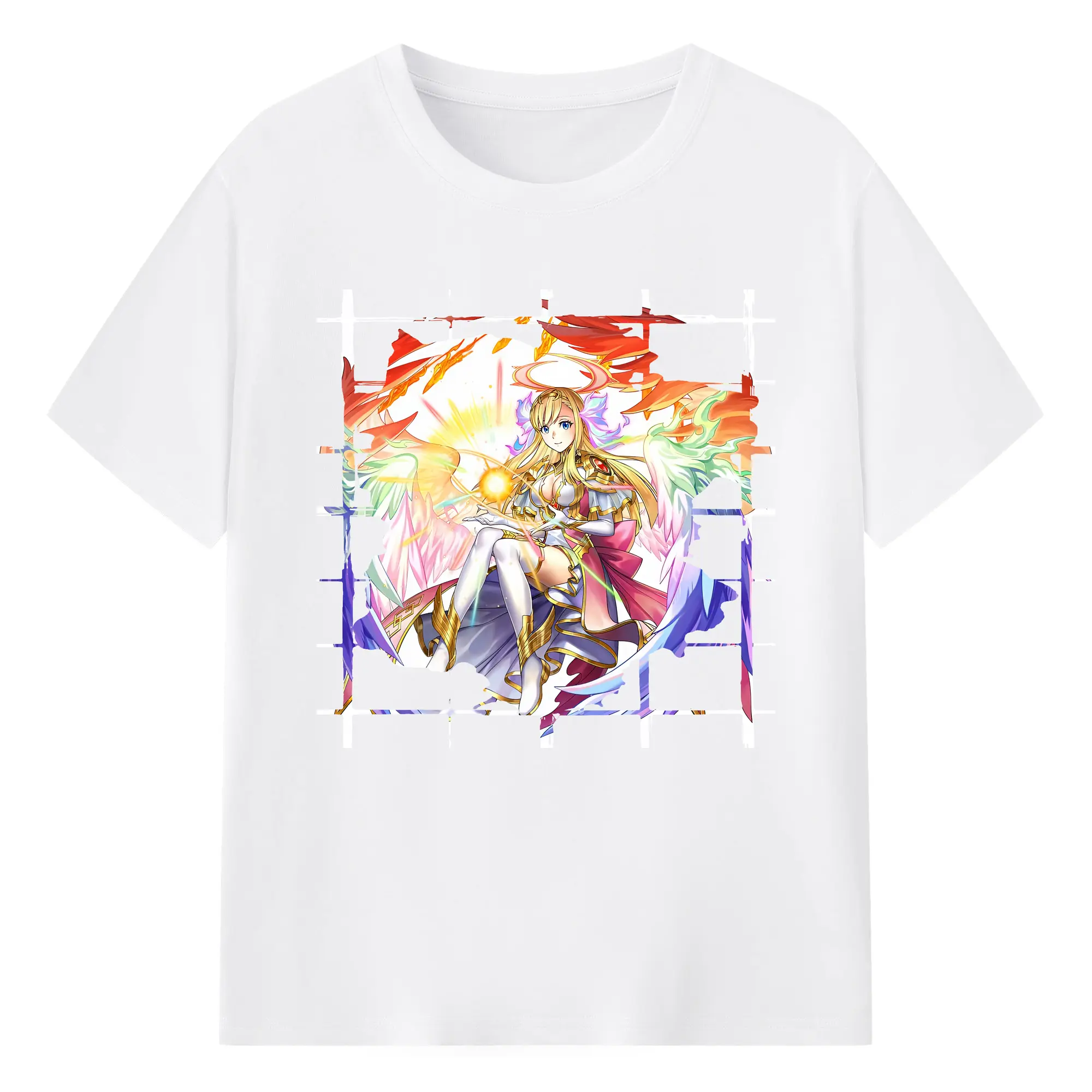 モンスト グッズ,マナ - 綿100％ 半袖Tシャツ ・ フロントプリント ・ 快適 通気性 ・ 日常使い 散歩 スポーツ用