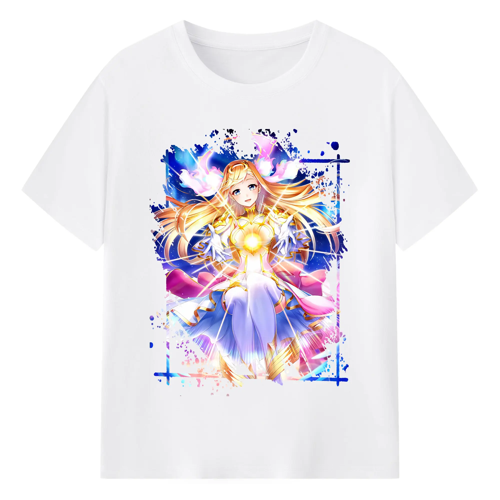 モンスト グッズ,マナ - 綿100％ 半袖Tシャツ ・ フロントプリント ・ 快適 通気性 ・ 日常使い 散歩 スポーツ用