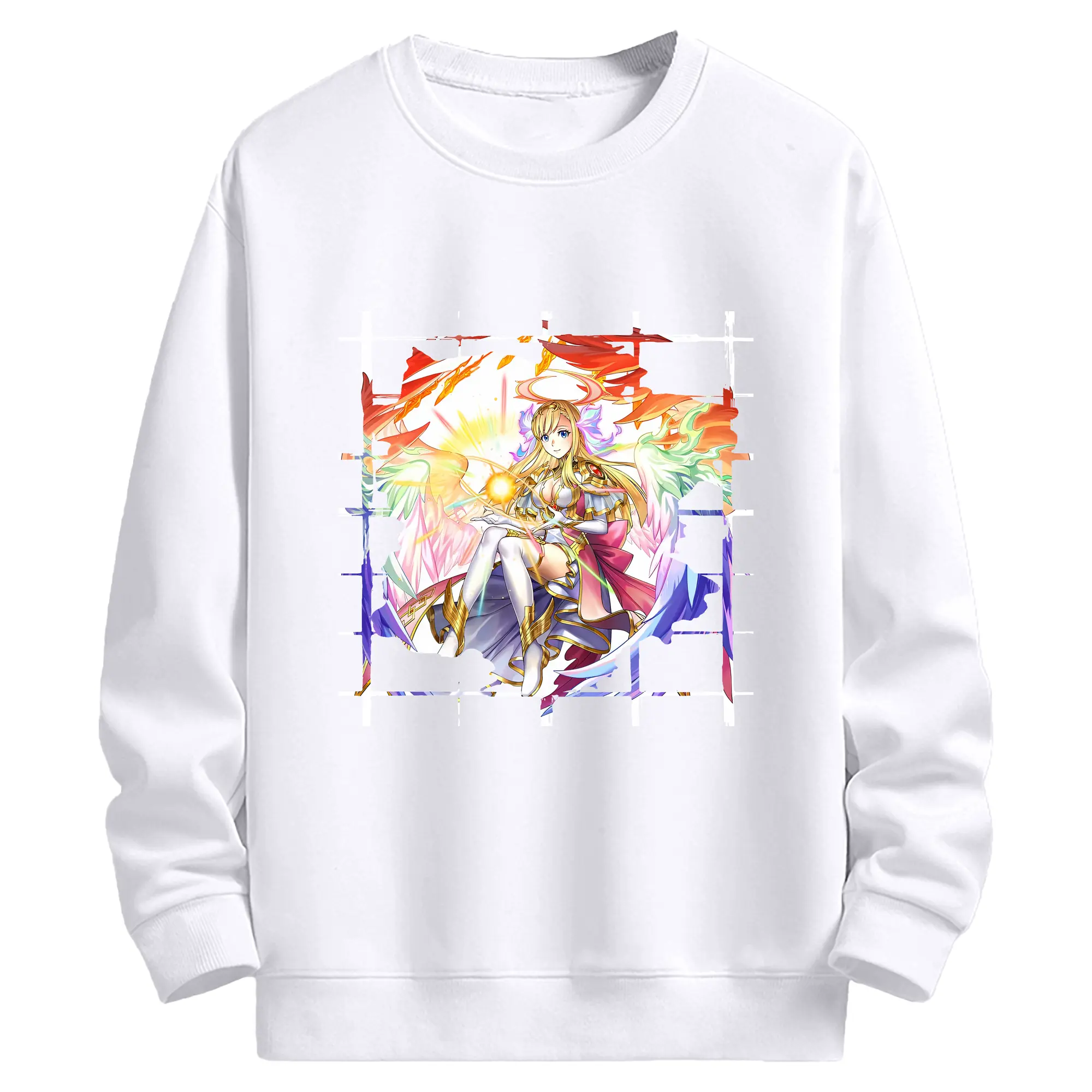 モンスト グッズ,マナ - 高品質 クルーネック スウェット ・ コットン59％ ポリエステル41％ ・ ユニセックス 長袖 トレーナー ・ カジュアル デイリー スポーツ 散歩用