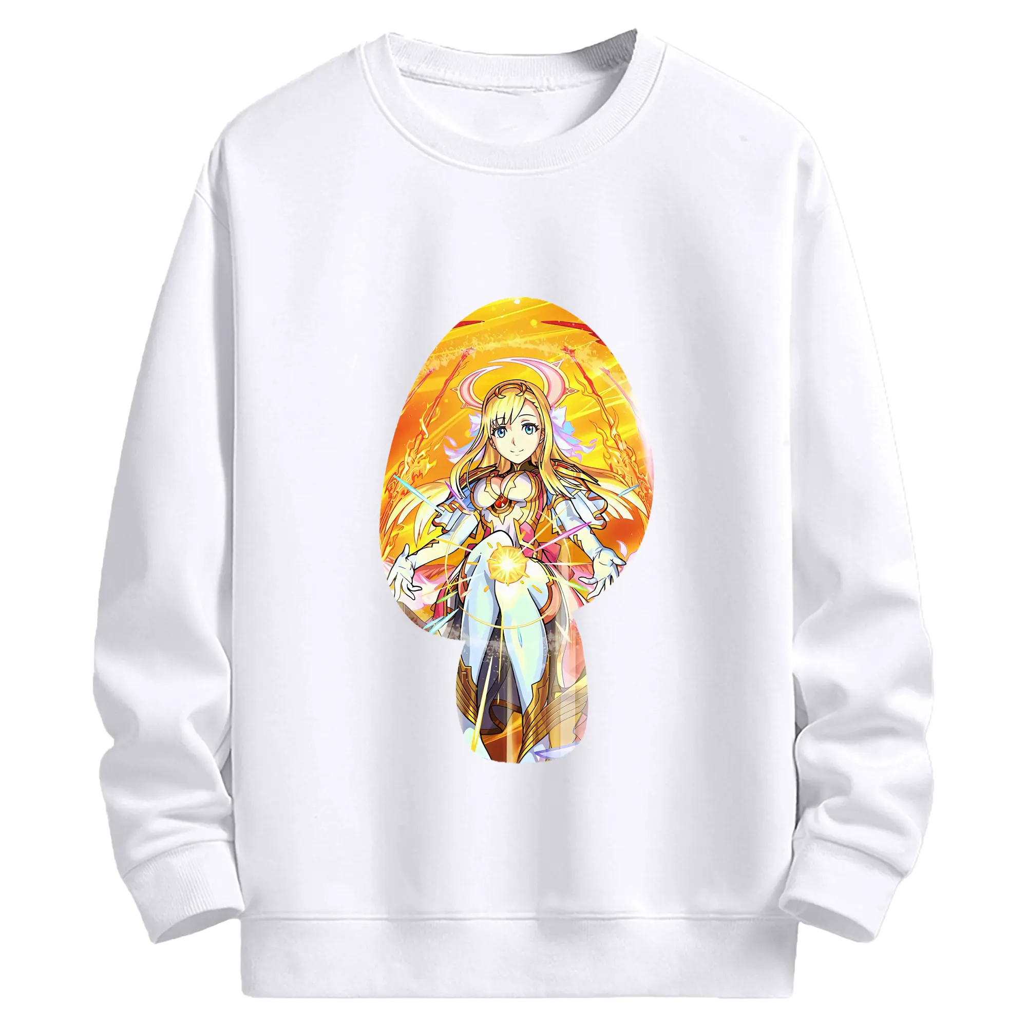 モンスト グッズ,マナ - 高品質 クルーネック スウェット ・ コットン59％ ポリエステル41％ ・ ユニセックス 長袖 トレーナー ・ カジュアル デイリー スポーツ 散歩用