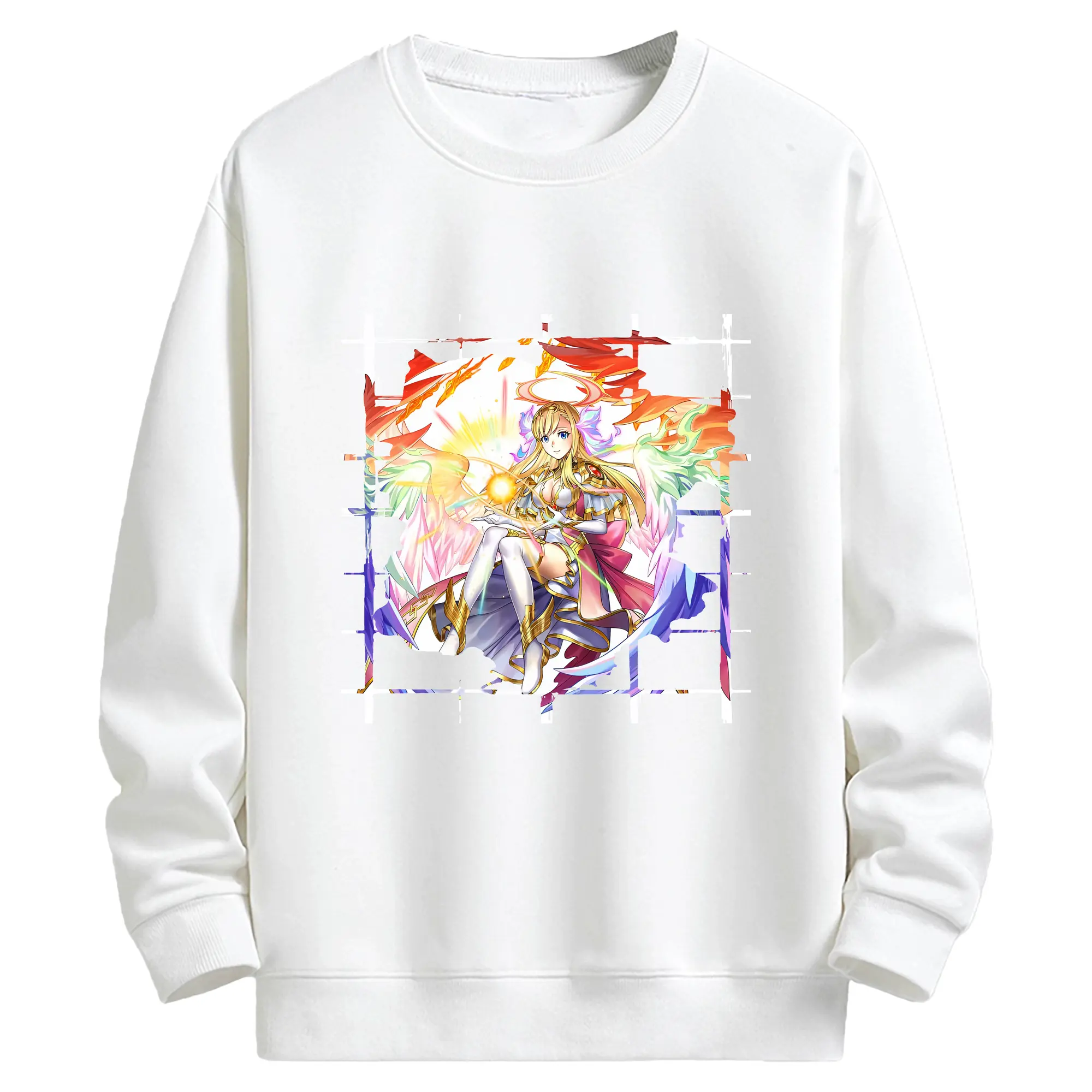 モンスト グッズ,マナ - キッズ クルーネックスウェットシャツ ・ フロントプリント ・ 綿80％ ポリエステル20％ ・ 快適 通学 スポーツ 日常使い お散歩用