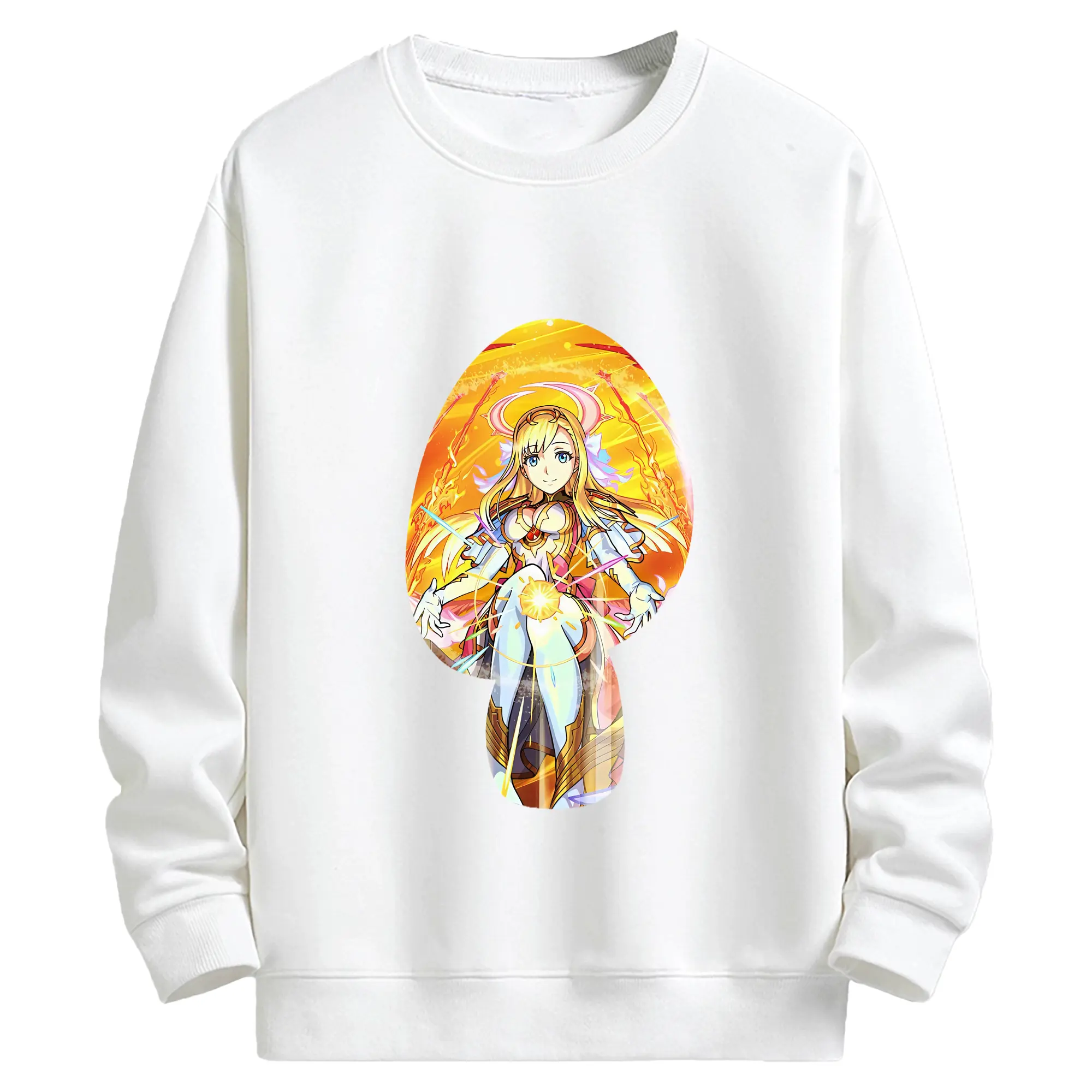 モンスト グッズ,マナ - キッズ クルーネックスウェットシャツ ・ フロントプリント ・ 綿80％ ポリエステル20％ ・ 快適 通学 スポーツ 日常使い お散歩用