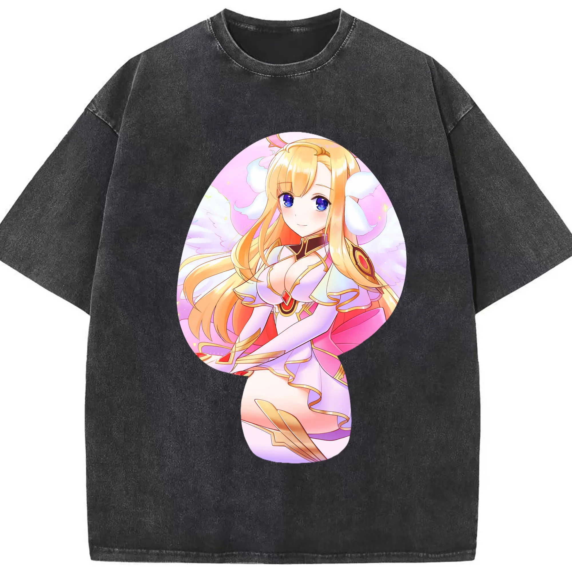 モンスト グッズ,マナ - 綿100％ ヴィンテージ風 半袖Tシャツ ・ フロントプリント ・ 柔らか肌触り ・ 通気性 快適 ・ スポーツ カジュアル 外出用