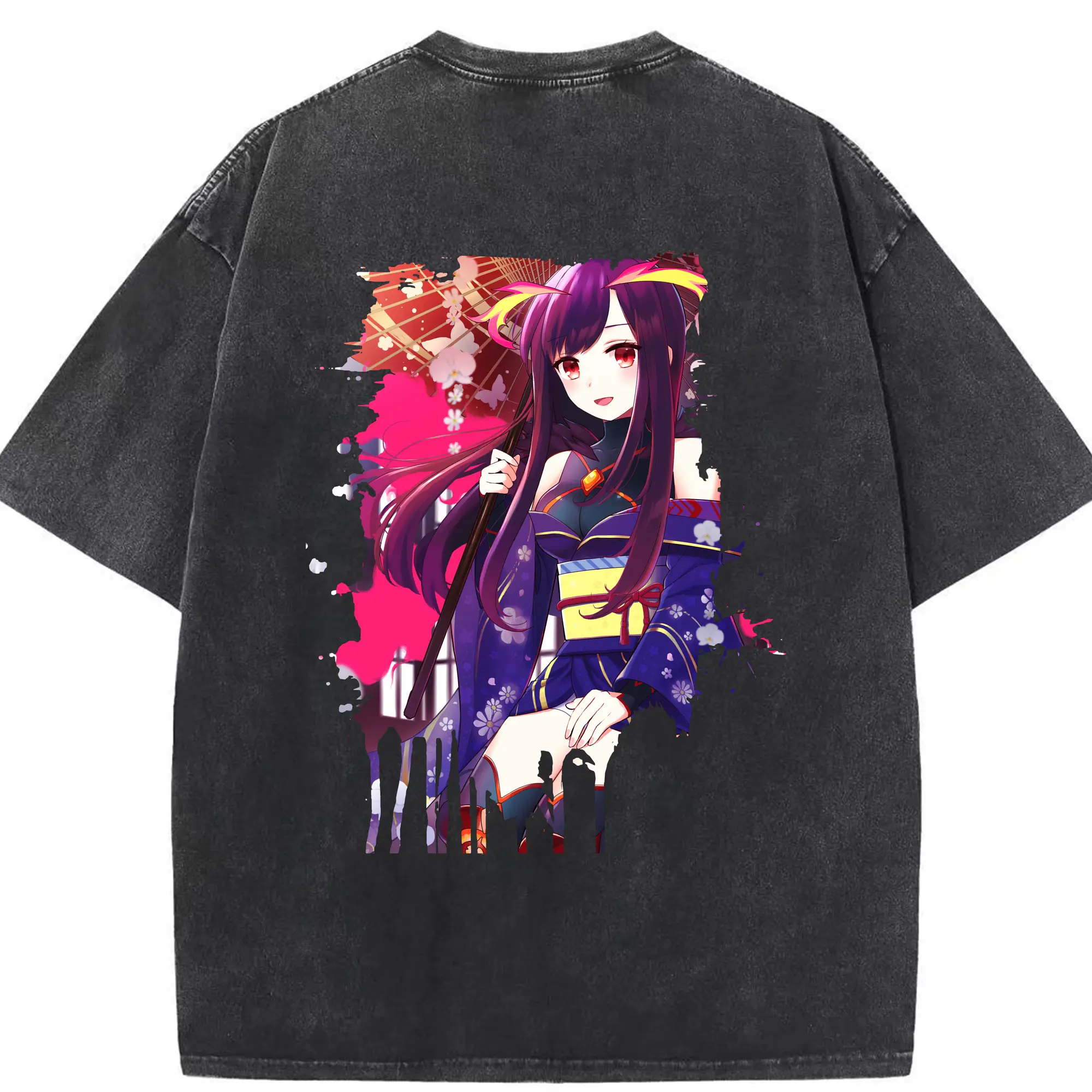 モンスト グッズ,マナ - 綿100％ ヴィンテージ風 半袖Tシャツ ・ 背面プリント ・ 柔らか肌触り ・ 通気性 快適 ・ スポーツ カジュアル 外出用