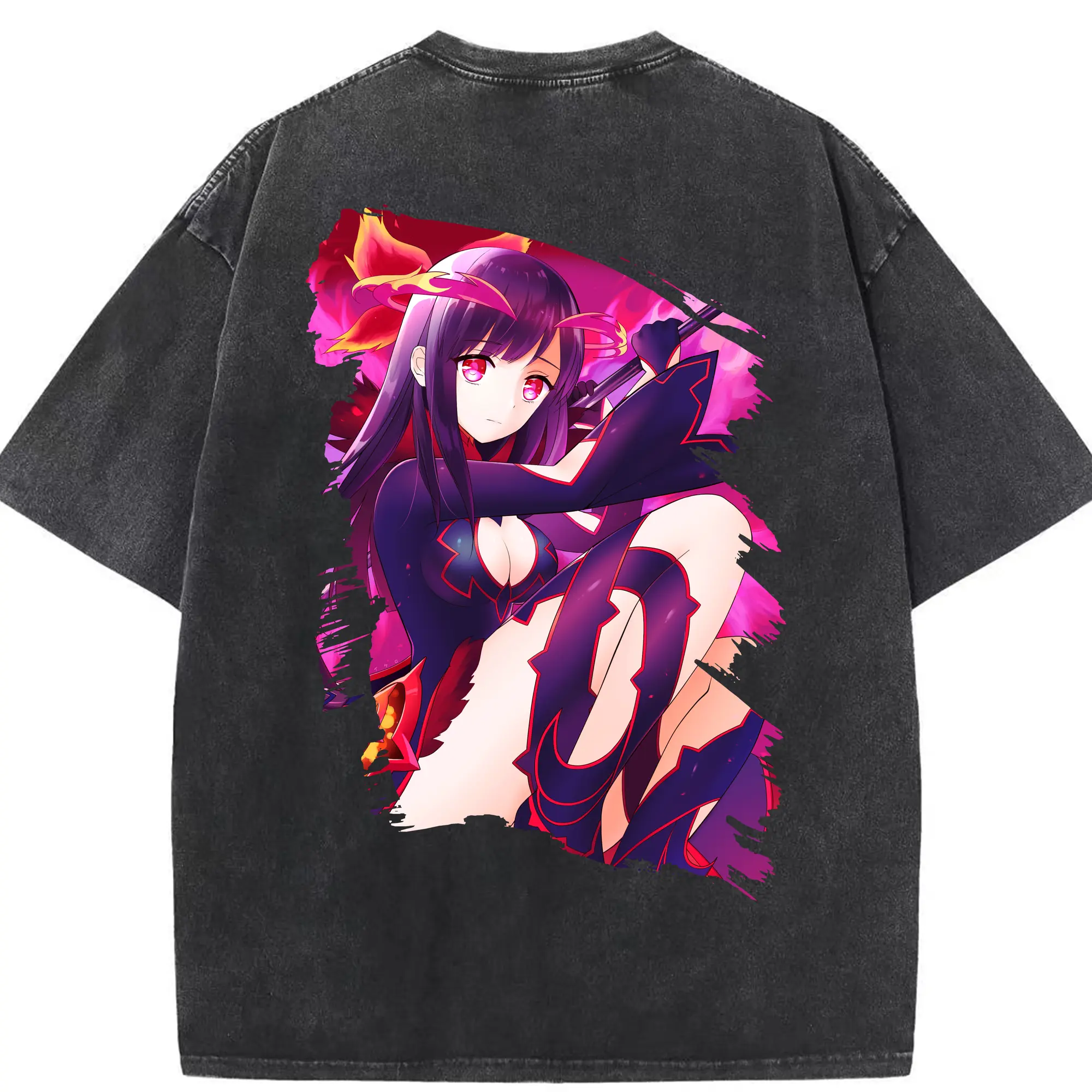 モンスト グッズ,マナ - 綿100％ ヴィンテージ風 半袖Tシャツ ・ 背面プリント ・ 柔らか肌触り ・ 通気性 快適 ・ スポーツ カジュアル 外出用