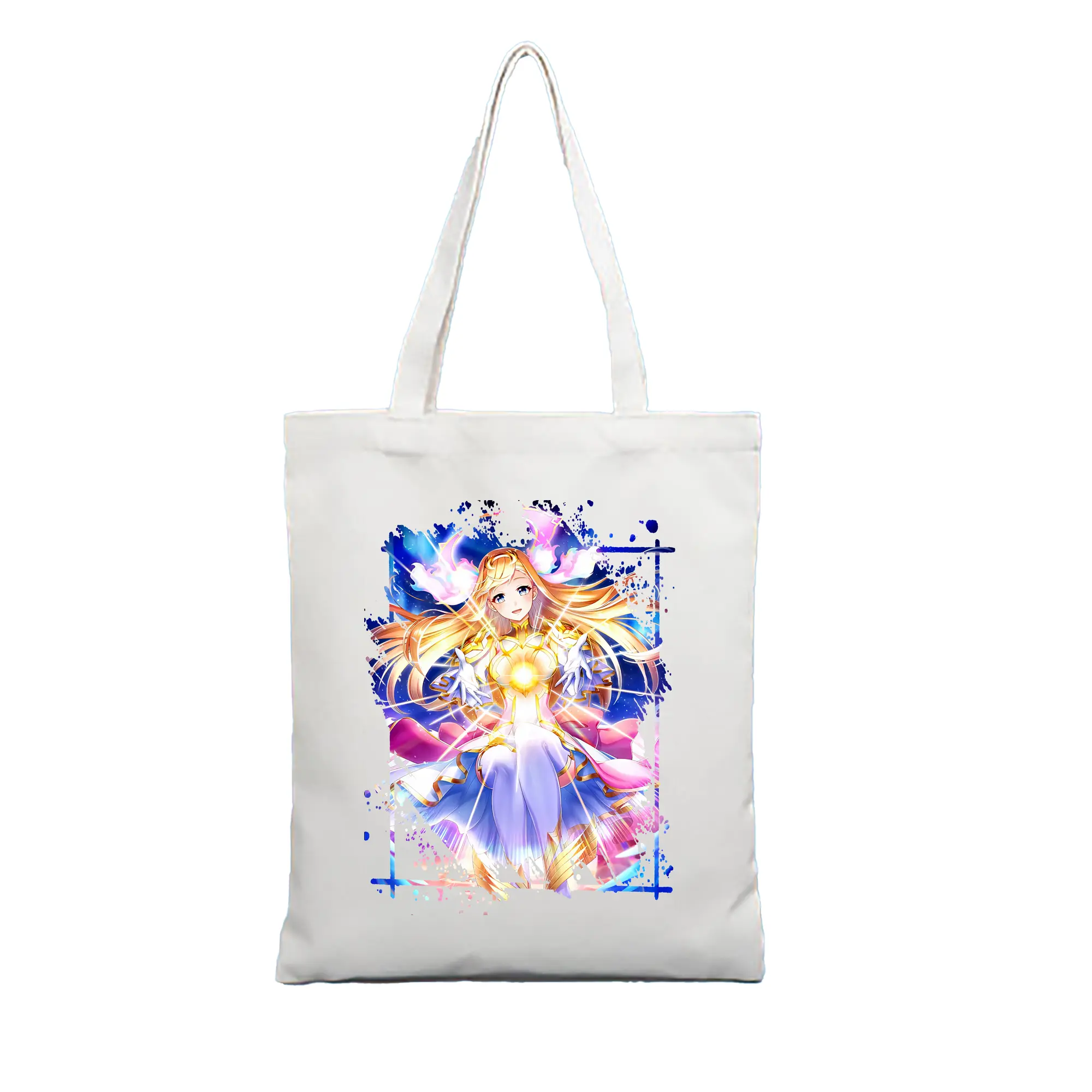 モンスト グッズ,マナ - 縦型キャンバス手提げバッグ（トートバッグ） ・ キャンバス素材 ・ ショッピング用 ・ 軽量 丈夫 お手入れ簡単