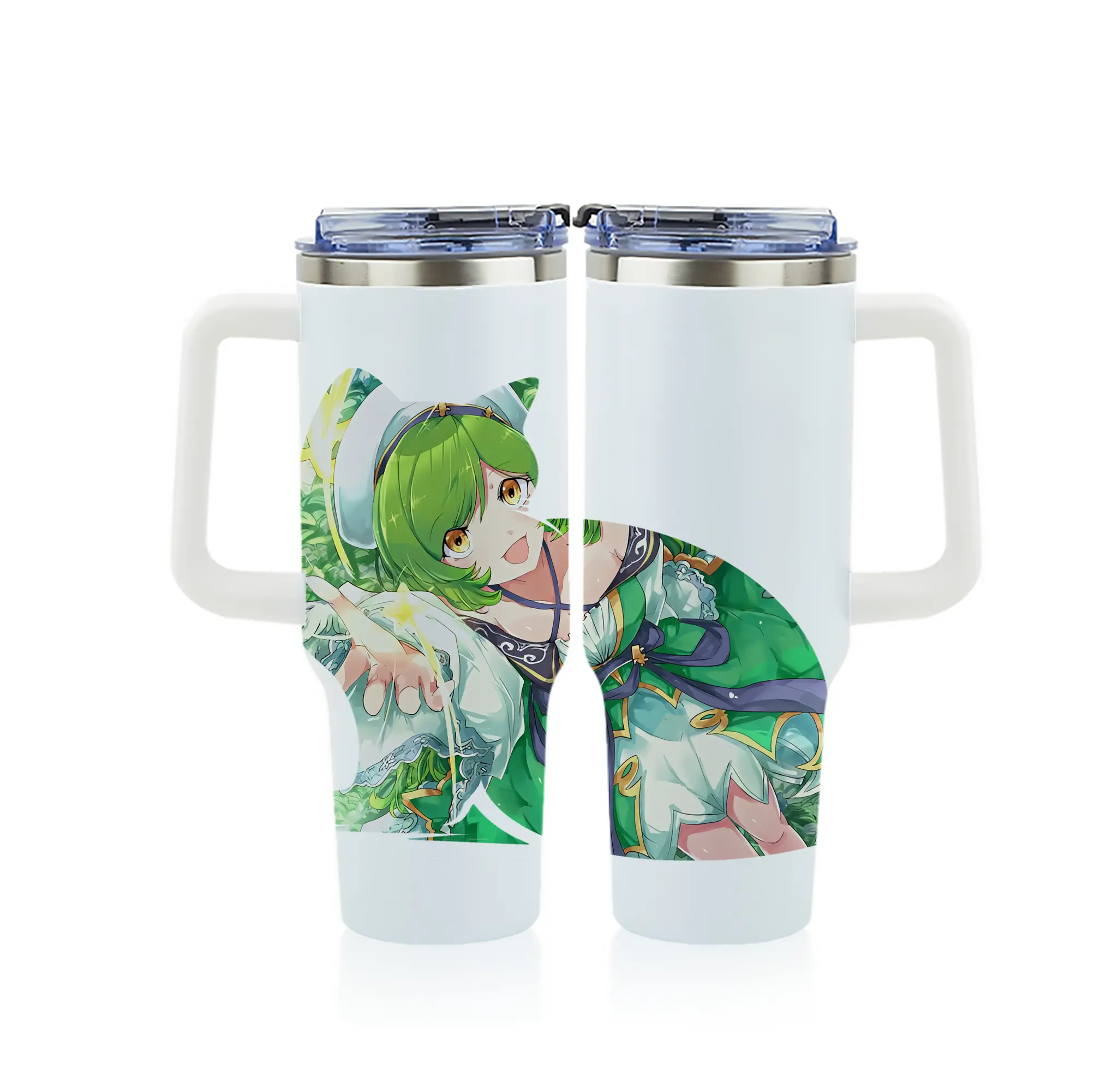 モンスト グッズ,ガブリエル - 1200mL フルプリント車用タンブラー ・ 304ステンレス 内側 ・ 201ステンレス 外側 ・ 保温 保冷 ・ 通勤 ドライブ アウトドア用