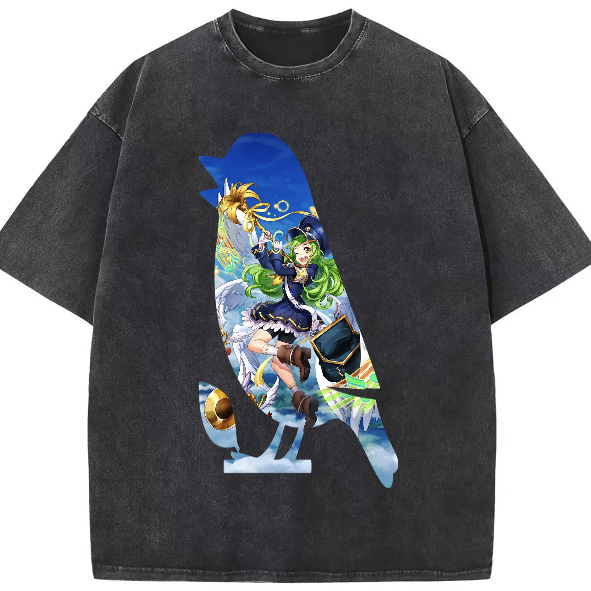 モンスト グッズ,ガブリエル - 綿100％ ヴィンテージ風 半袖Tシャツ ・ フロントプリント ・ 柔らか肌触り ・ 通気性 快適 ・ スポーツ カジュアル 外出用