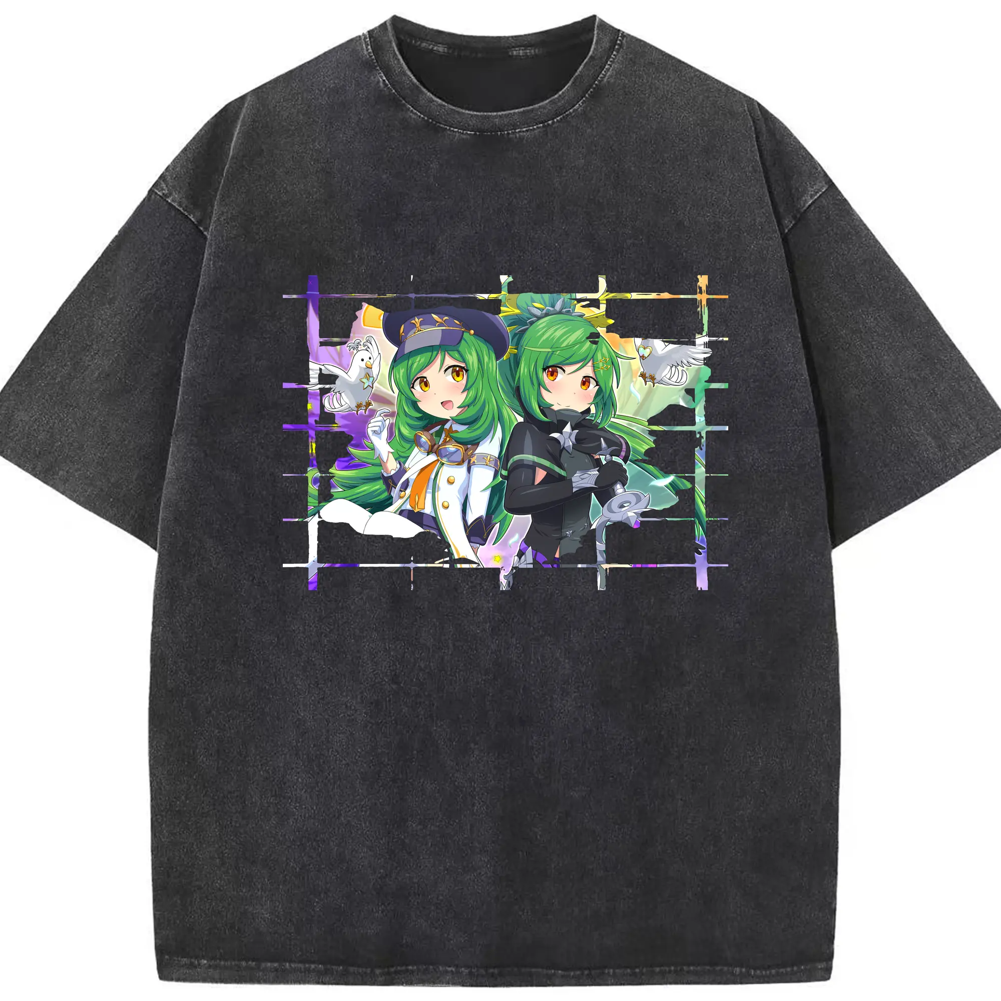 モンスト グッズ,ガブリエル - 綿100％ ヴィンテージ風 半袖Tシャツ ・ フロントプリント ・ 柔らか肌触り ・ 通気性 快適 ・ スポーツ カジュアル 外出用