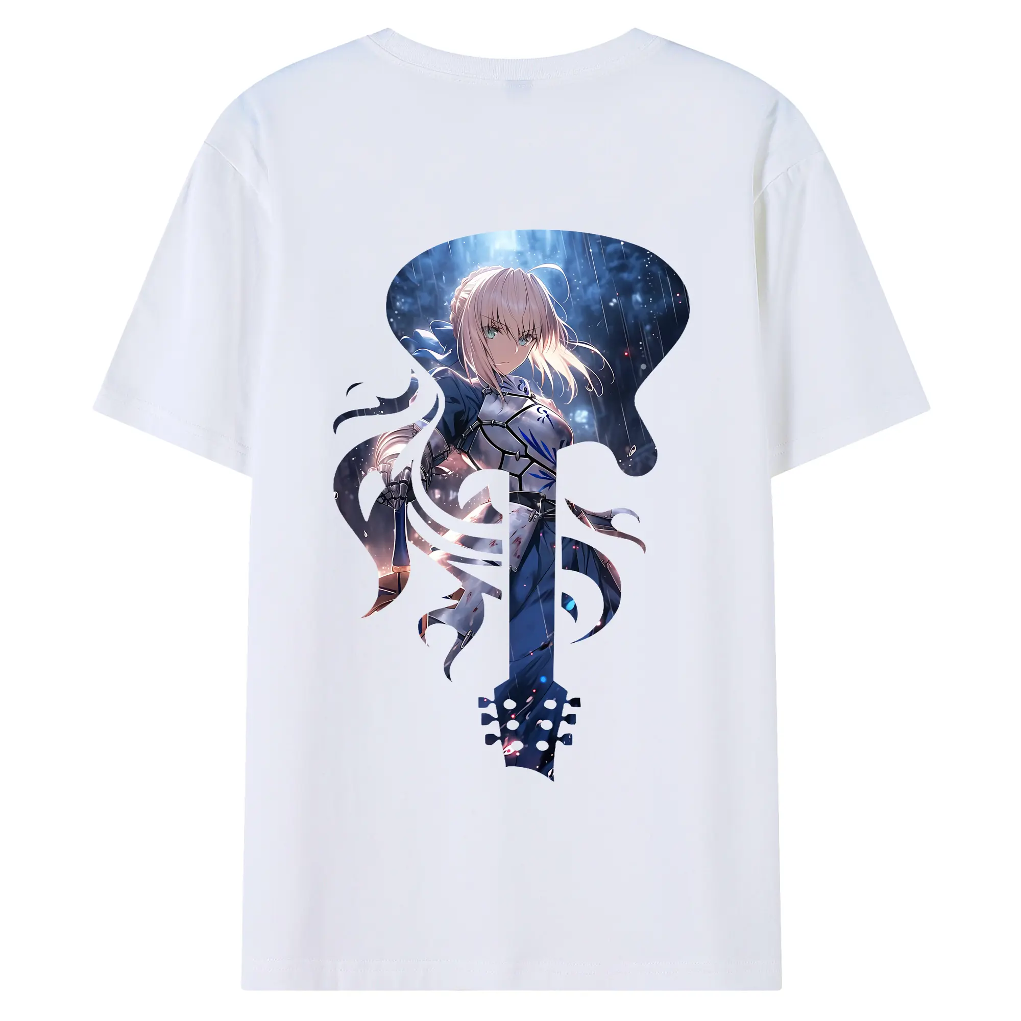 FGO グッズ,アルトリア - 綿100％ 半袖Tシャツ ・ バックプリント ・ 快適 通気性 ・ 日常使い 散歩 スポーツ用