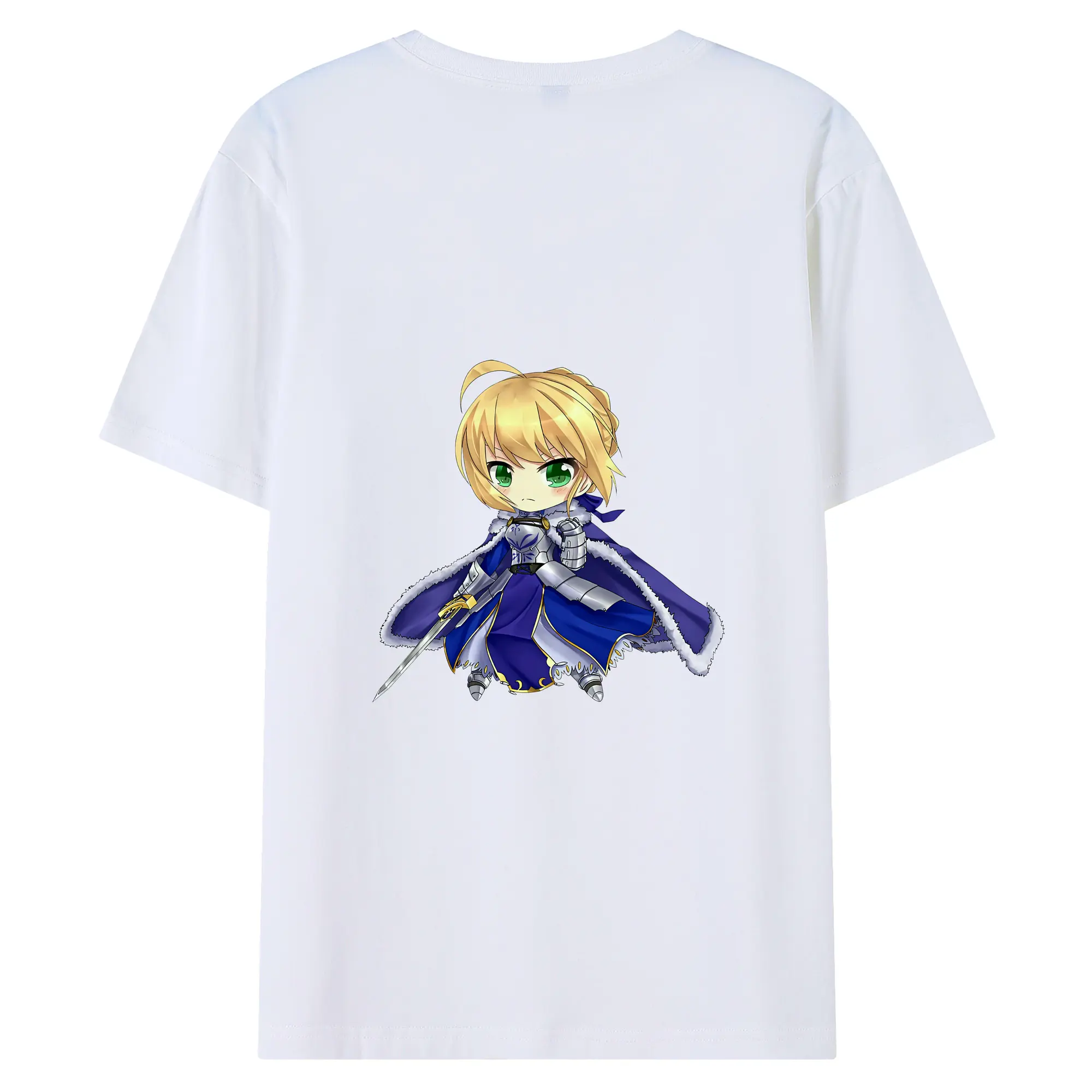 FGO グッズ,アルトリア - 綿100％ 半袖Tシャツ ・ バックプリント ・ 快適 通気性 ・ 日常使い 散歩 スポーツ用