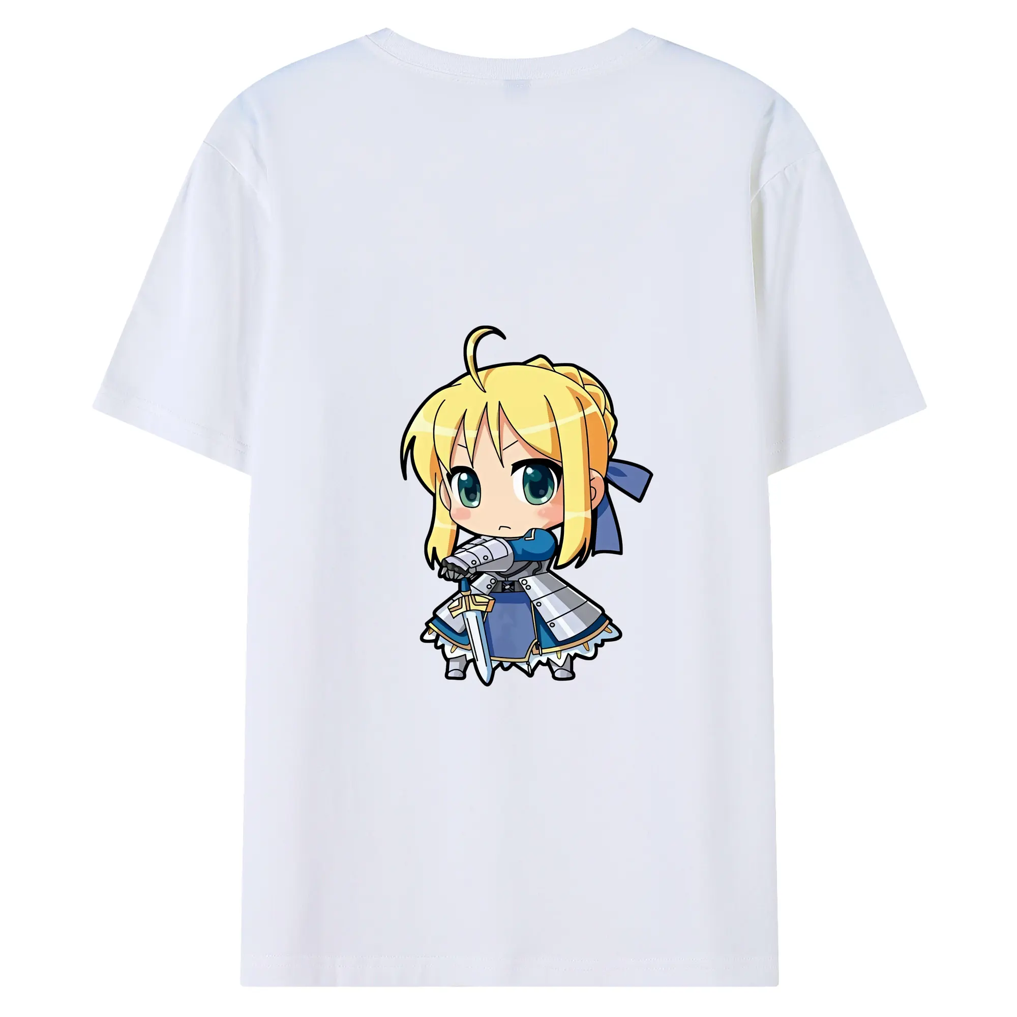 FGO グッズ,アルトリア - 綿100％ 半袖Tシャツ ・ バックプリント ・ 快適 通気性 ・ 日常使い 散歩 スポーツ用