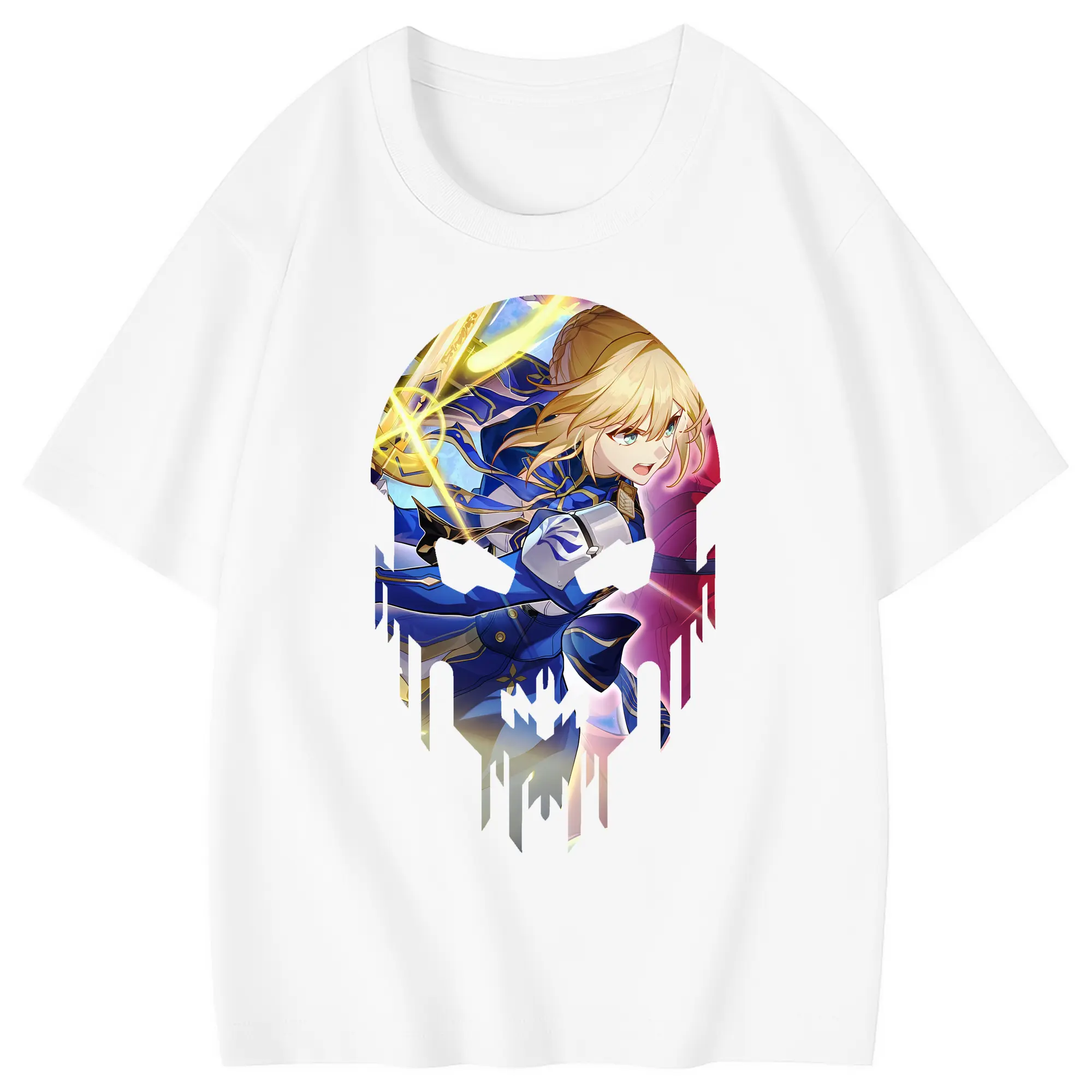 FGO グッズ,アルトリア - 綿100％ キッズTシャツ ・ フロントプリント ・ 快適 通気性 ・ スポーツ カジュアル 散歩用