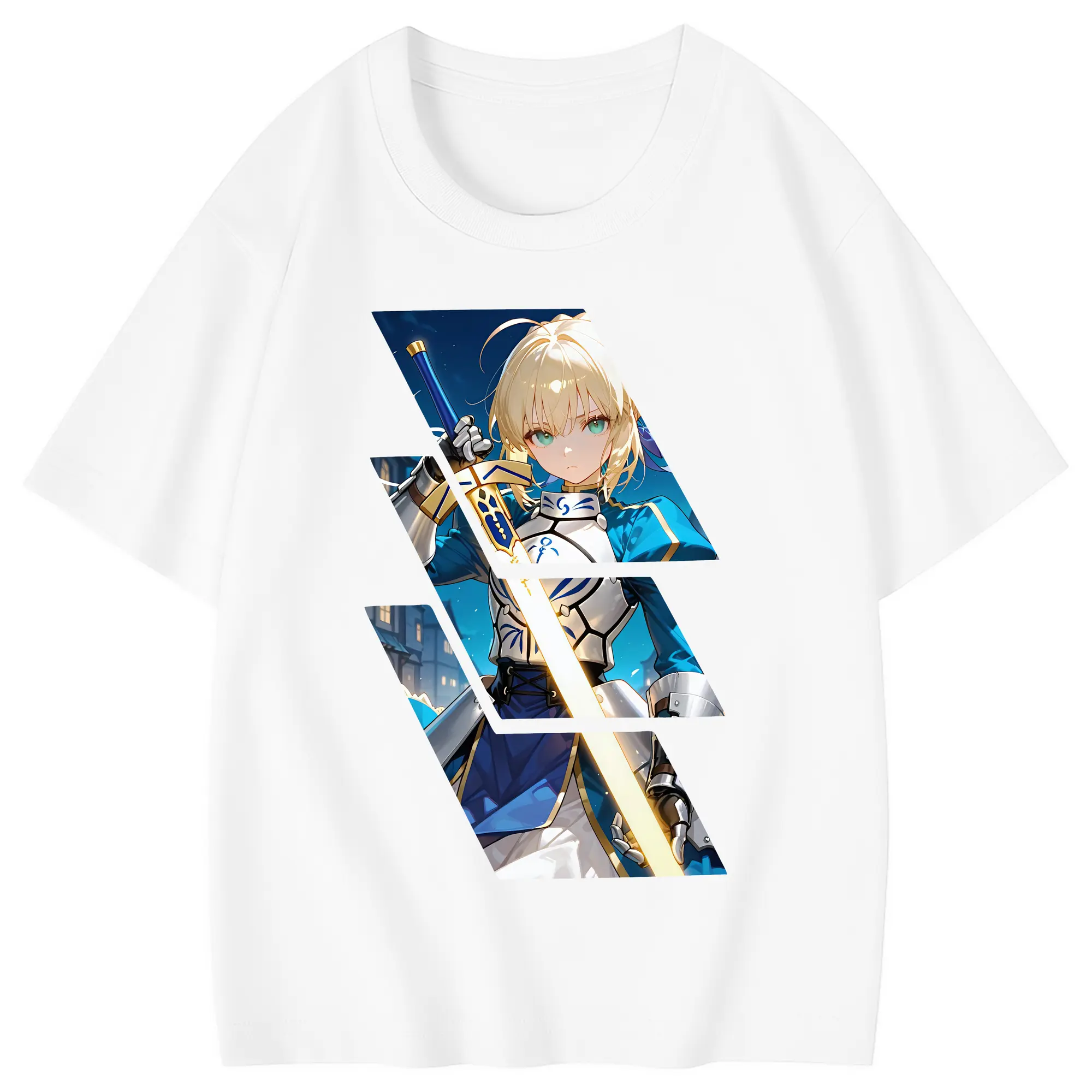 FGO グッズ,アルトリア - 綿100％ キッズTシャツ ・ フロントプリント ・ 快適 通気性 ・ スポーツ カジュアル 散歩用