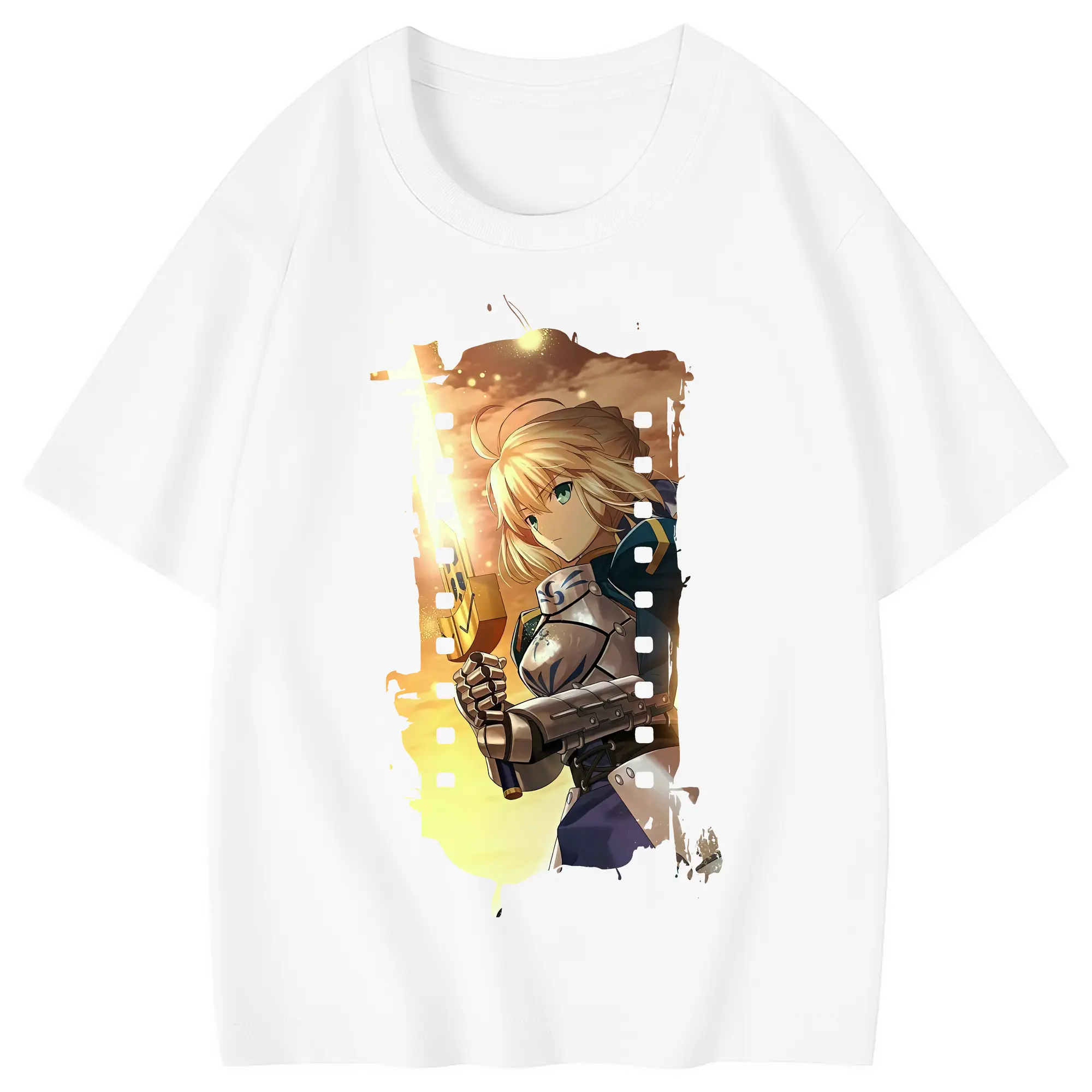FGO グッズ,アルトリア - 綿100％ キッズTシャツ ・ フロントプリント ・ 快適 通気性 ・ スポーツ カジュアル 散歩用