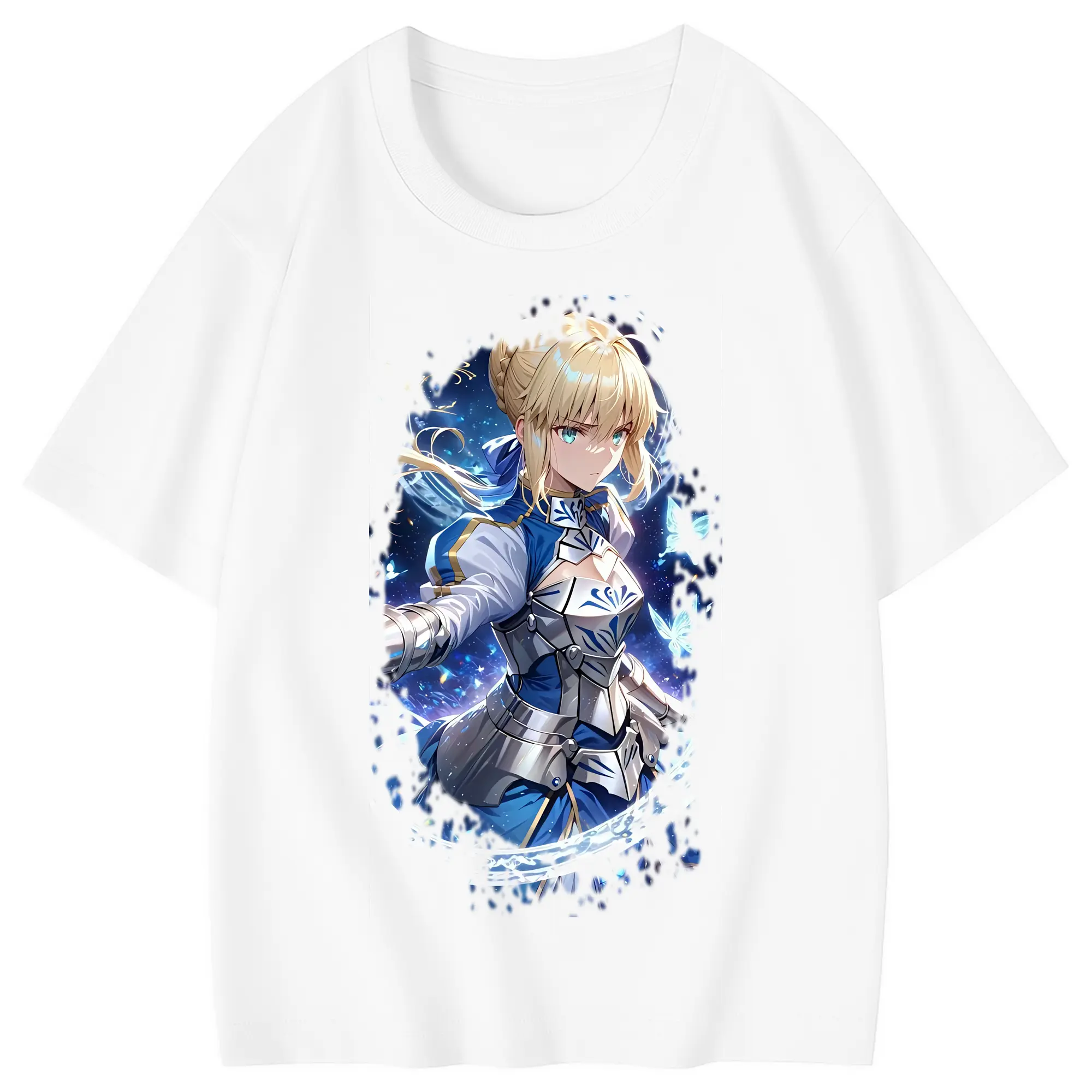 FGO グッズ,アルトリア - 綿100％ キッズTシャツ ・ フロントプリント ・ 快適 通気性 ・ スポーツ カジュアル 散歩用