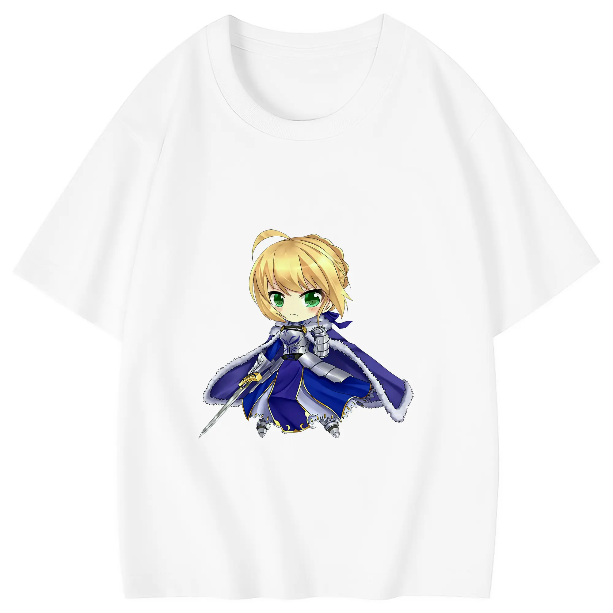 FGO グッズ,アルトリア - 綿100％ キッズTシャツ ・ フロントプリント ・ 快適 通気性 ・ スポーツ カジュアル 散歩用