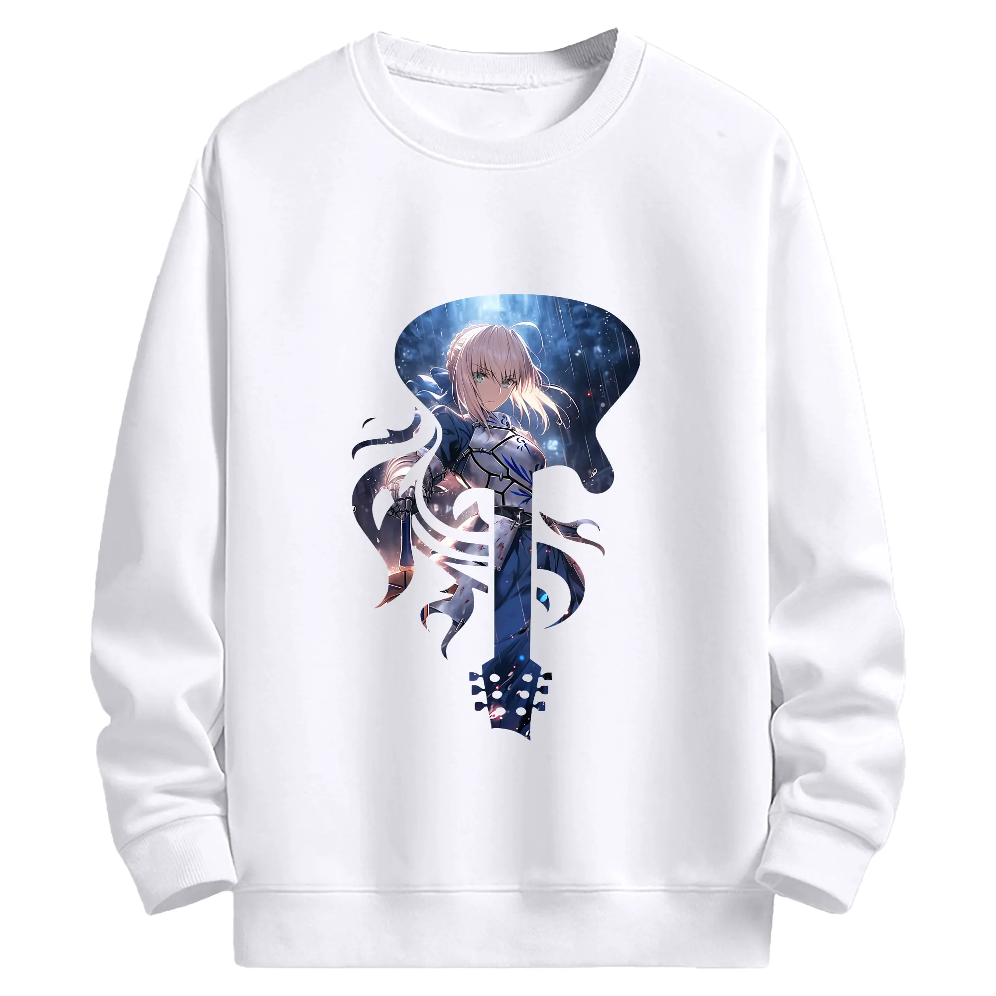 FGO グッズ,アルトリア - 高品質 クルーネック スウェット ・ コットン59％ ポリエステル41％ ・ ユニセックス 長袖 トレーナー ・ カジュアル デイリー スポーツ 散歩用