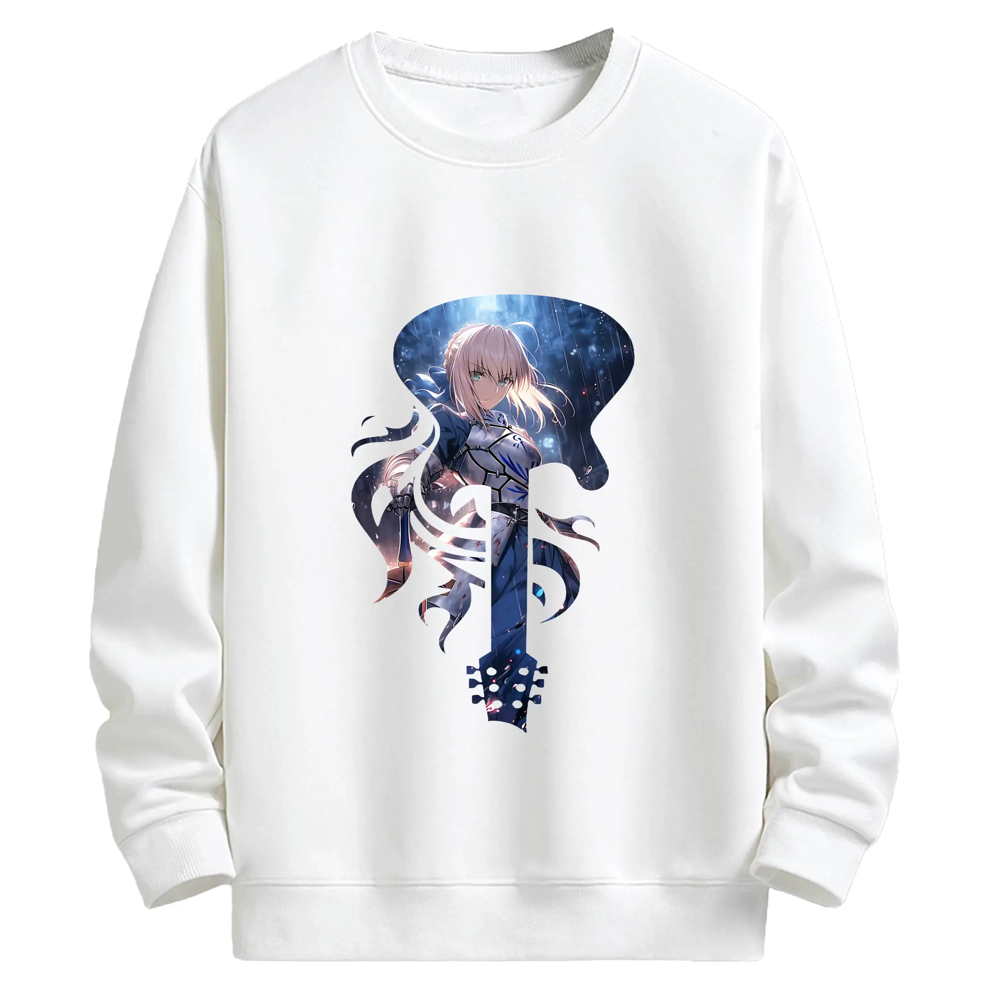 FGO グッズ,アルトリア - キッズ クルーネックスウェットシャツ ・ フロントプリント ・ 綿80％ ポリエステル20％ ・ 快適 通学 スポーツ 日常使い お散歩用