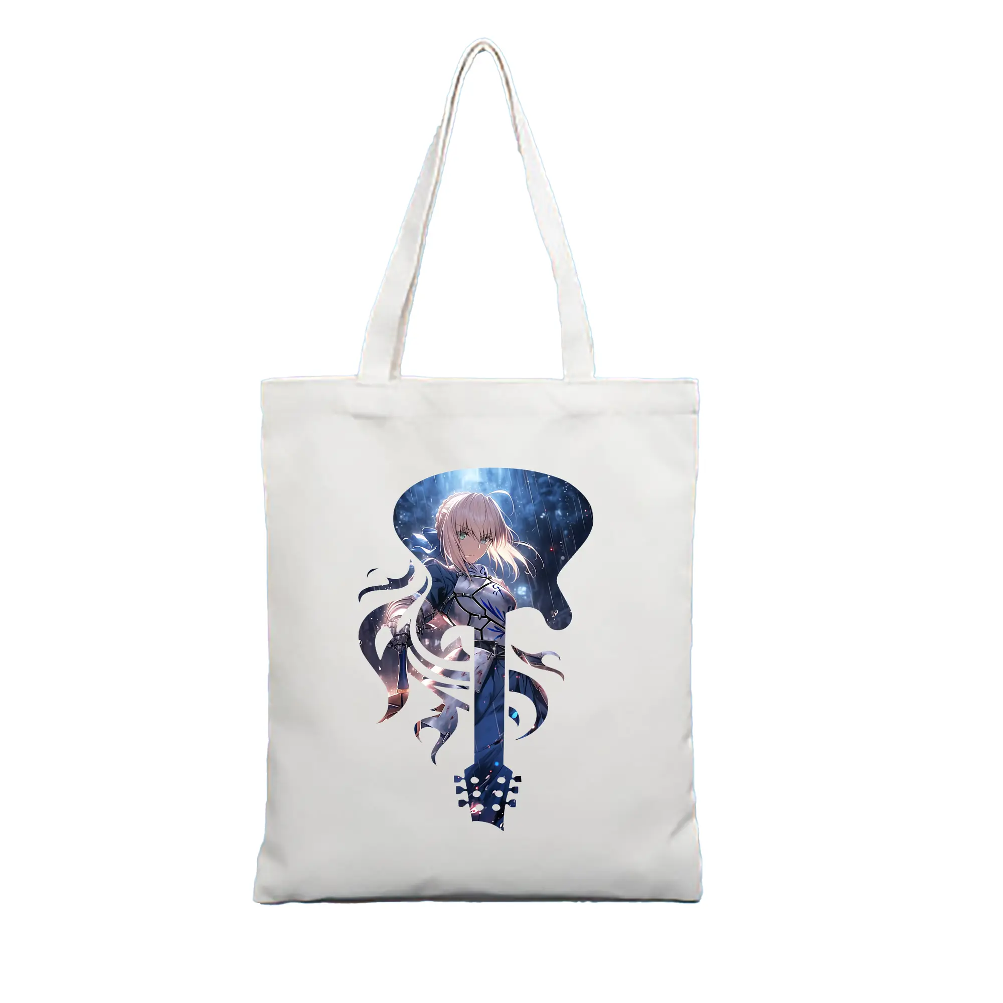 FGO グッズ,アルトリア - 縦型キャンバス手提げバッグ（トートバッグ） ・ キャンバス素材 ・ ショッピング用 ・ 軽量 丈夫 お手入れ簡単