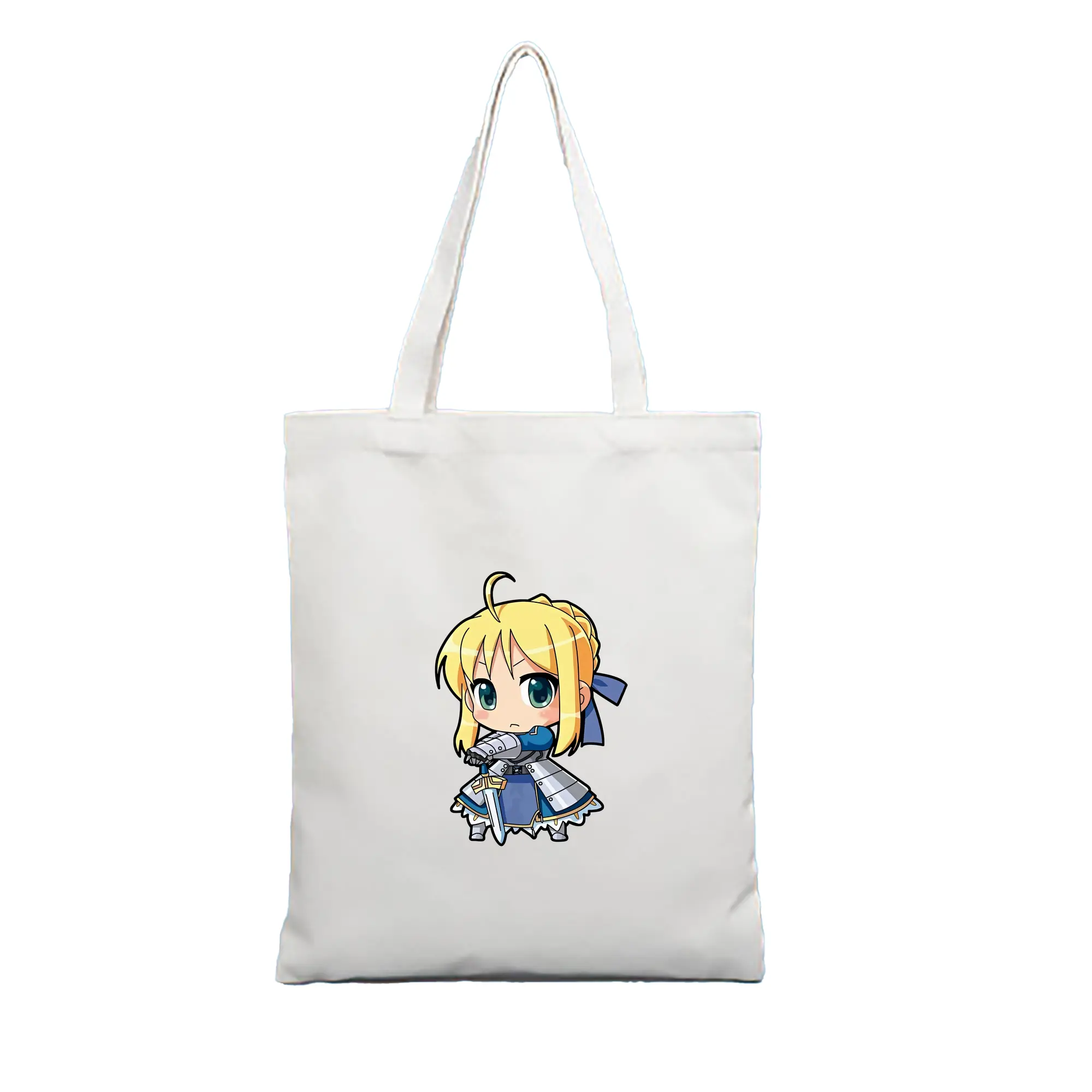 FGO グッズ,アルトリア - 縦型キャンバス手提げバッグ（トートバッグ） ・ キャンバス素材 ・ ショッピング用 ・ 軽量 丈夫 お手入れ簡単