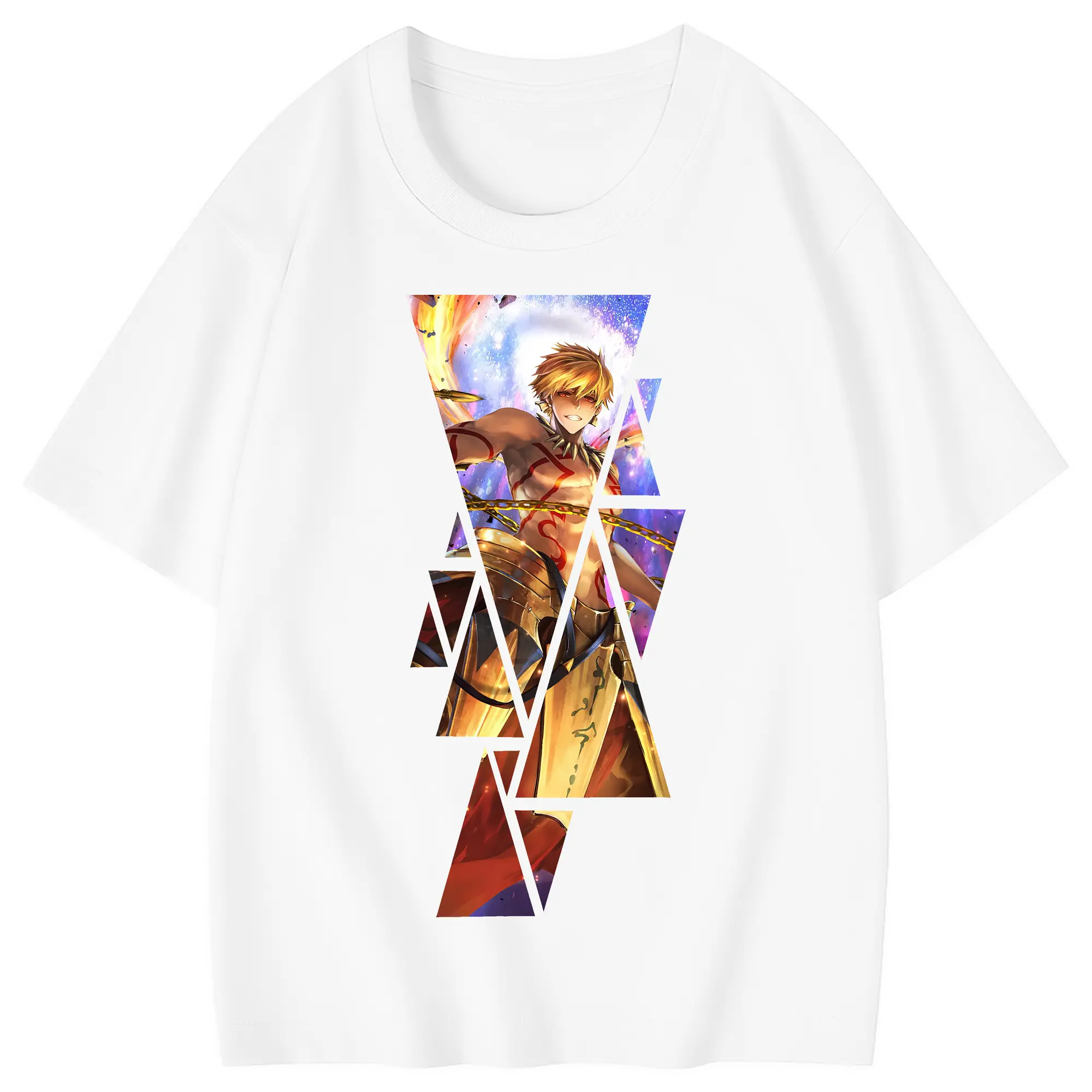 FGO グッズ,ギルガメッシュ - 綿100％ キッズTシャツ ・ フロントプリント ・ 快適 通気性 ・ スポーツ カジュアル 散歩用